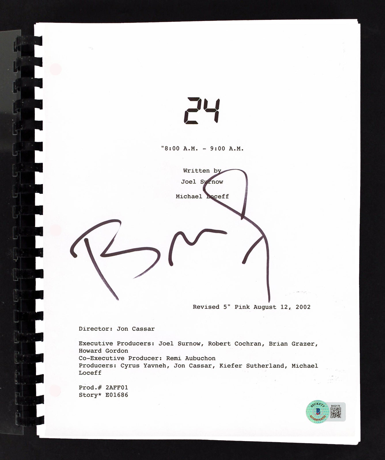 Brian Grazer 24 Authentic Signed Movie Script Autographed BAS #BK02176