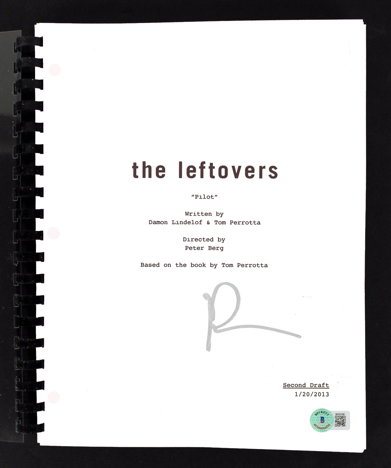 Peter Berg The Leftovers Authentic Signed Movie Script Autographed BAS #BK02180