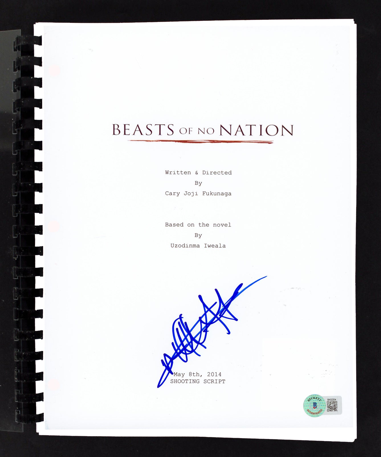 Abraham Attah Beasts of No Nation Authentic Signed Movie Script BAS #BK02204