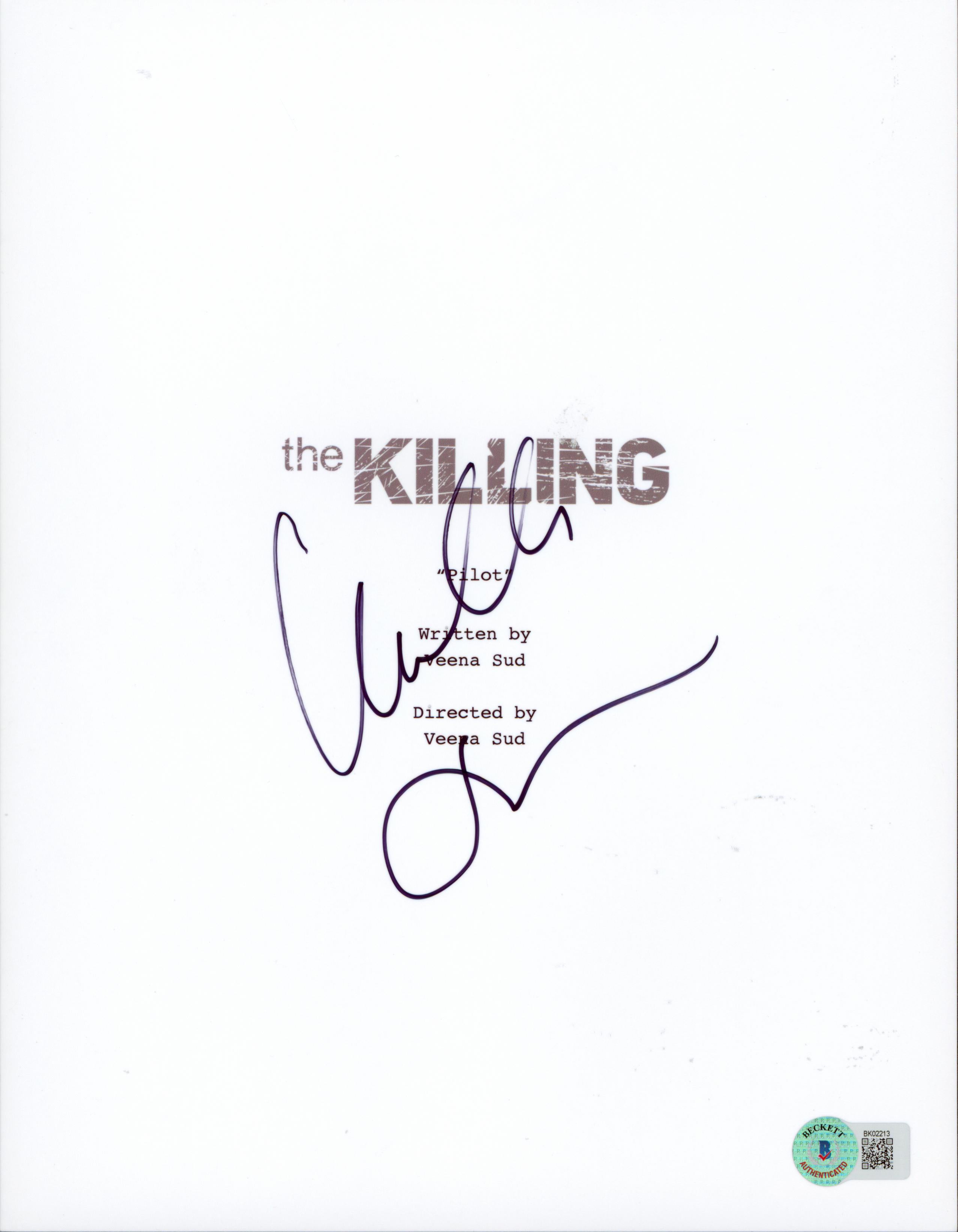 Mireille Enos The Killing Authentic Signed Script Cover Autographed BAS #BK02213