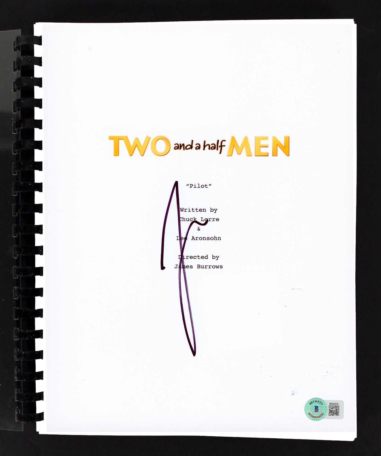 Jon Cryer Two and a Half Men Authentic Signed Movie Script BAS #BK02219