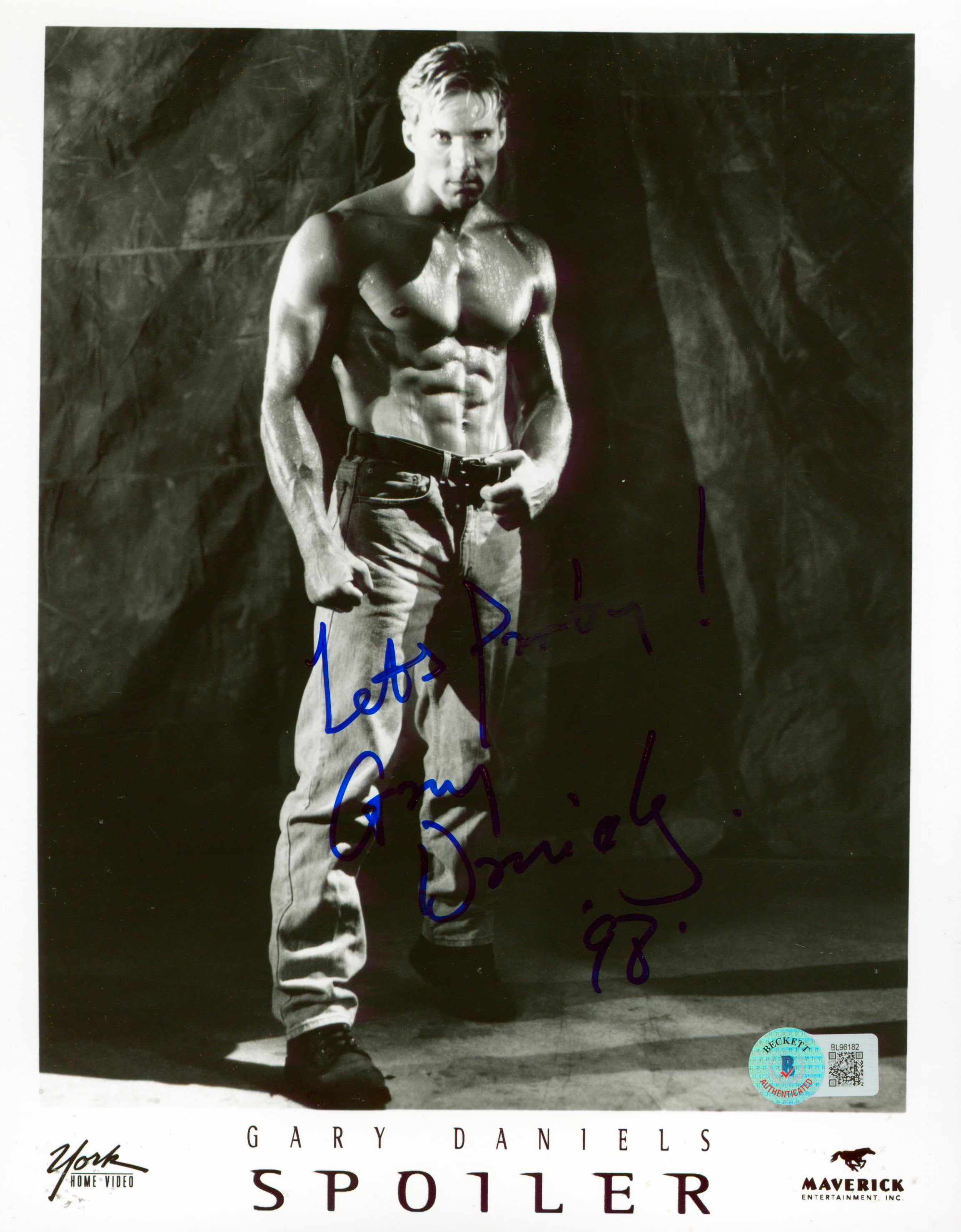 Gary Daniels Spoiler "Lets Party!" Authentic Signed 8x10 Photo BAS #BL96182
