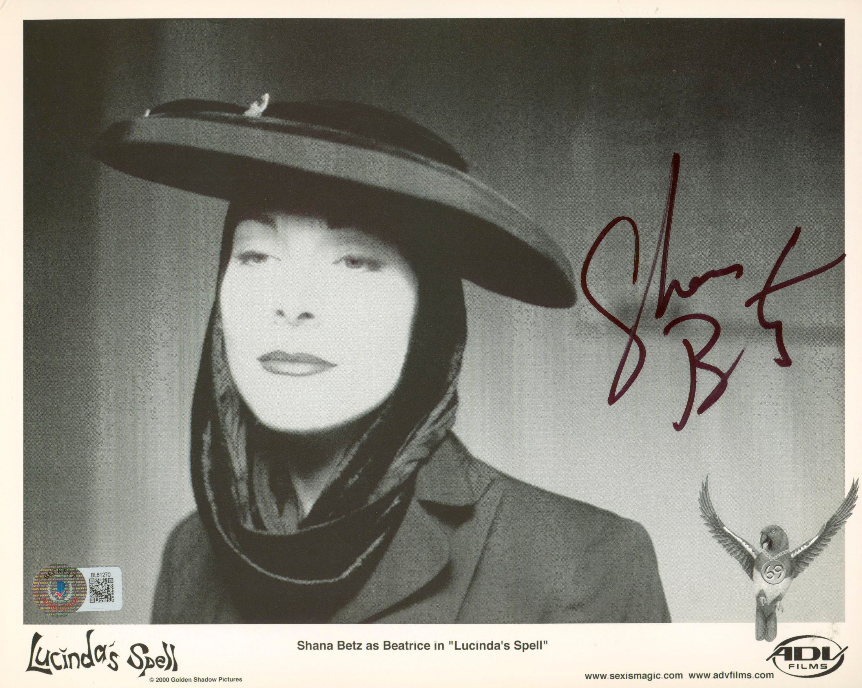 Shana Betz Lucinda's Spell Authentic Signed 8x10 Photo Autographed BAS #BL81270