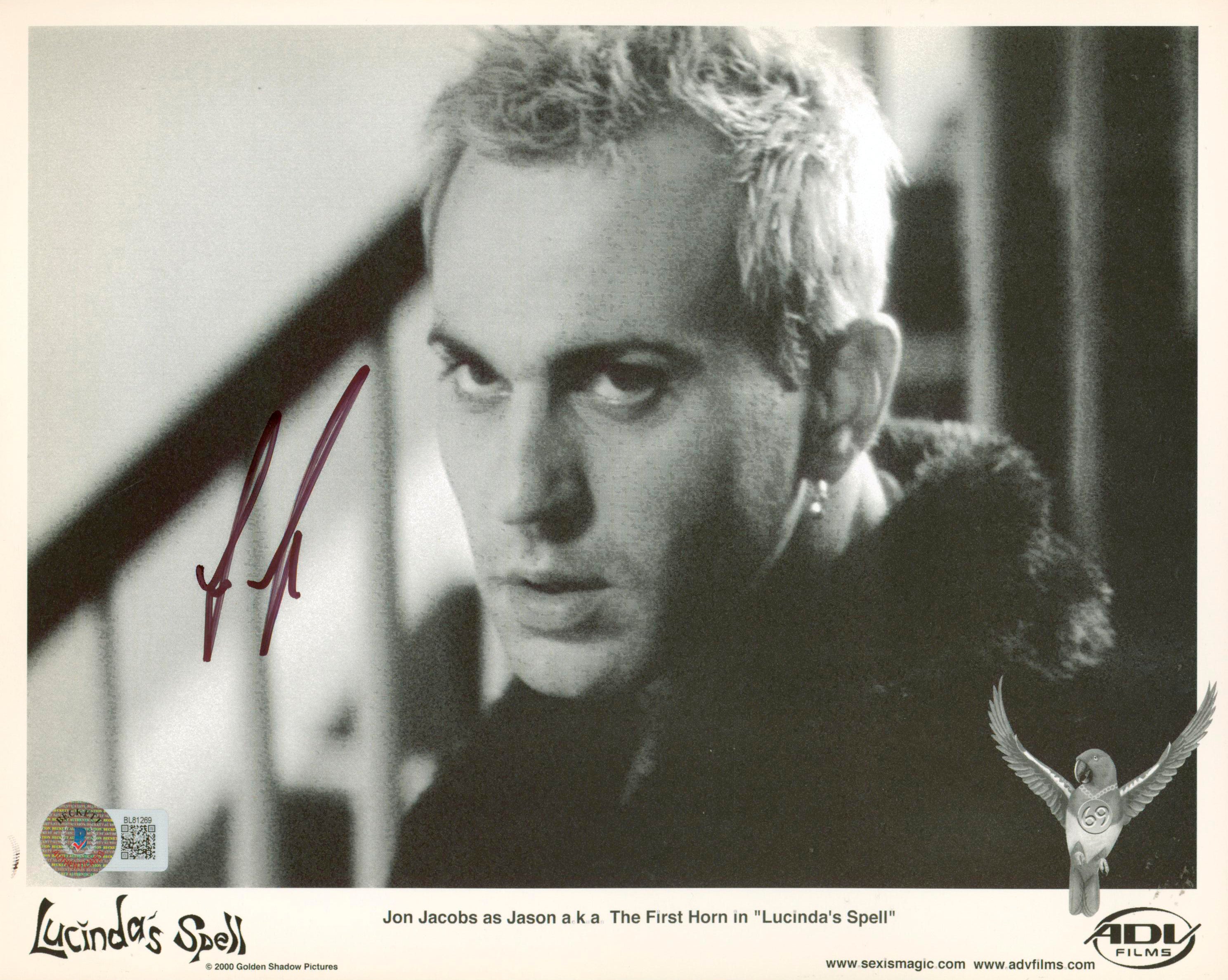 Jon Jacobs Lucinda's Spell Authentic Signed 8x10 Photo Autographed BAS #BL81269