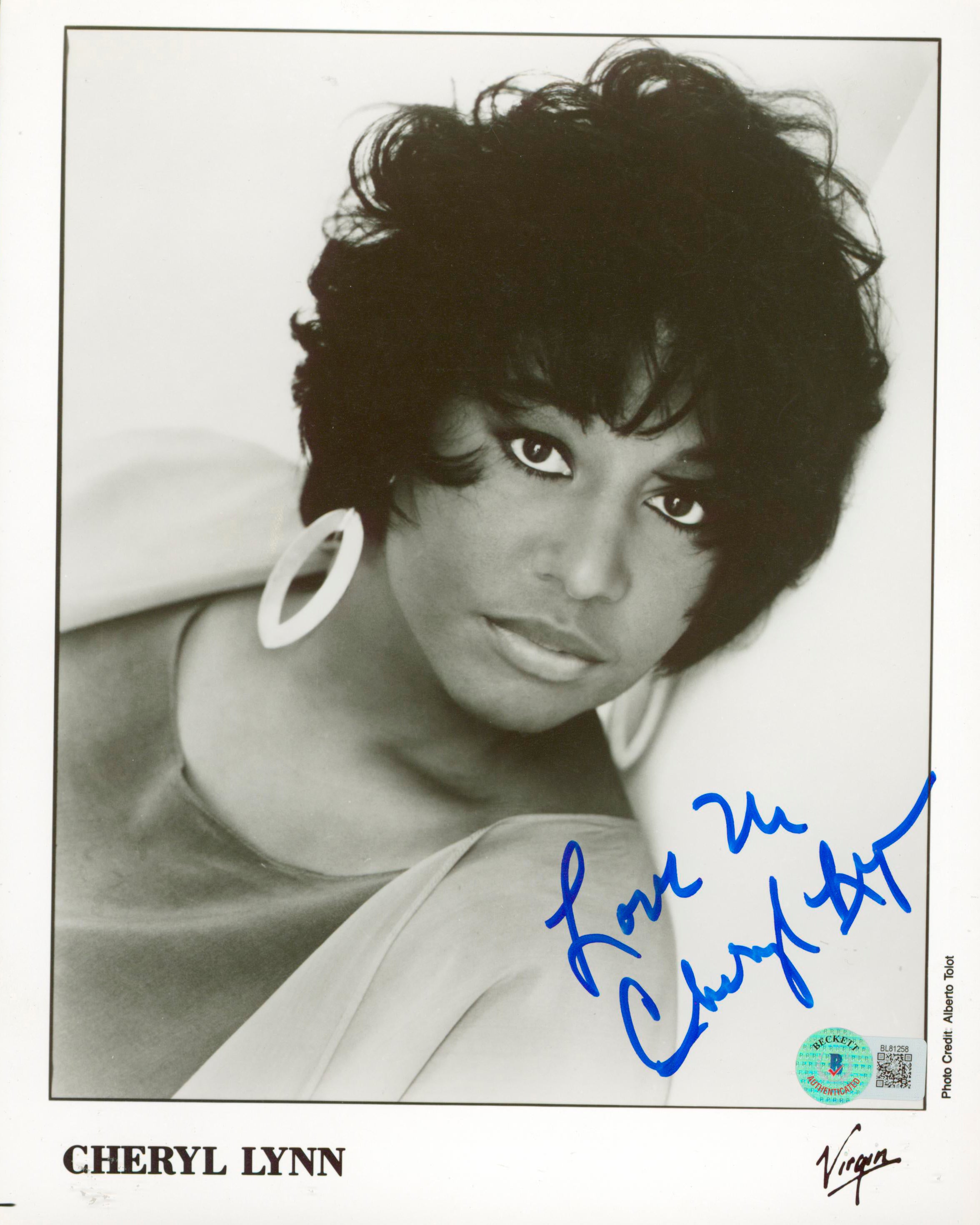 Cheryl Lynn Musician "Love U" Authentic Signed 8x10 Photo BAS #BL81258