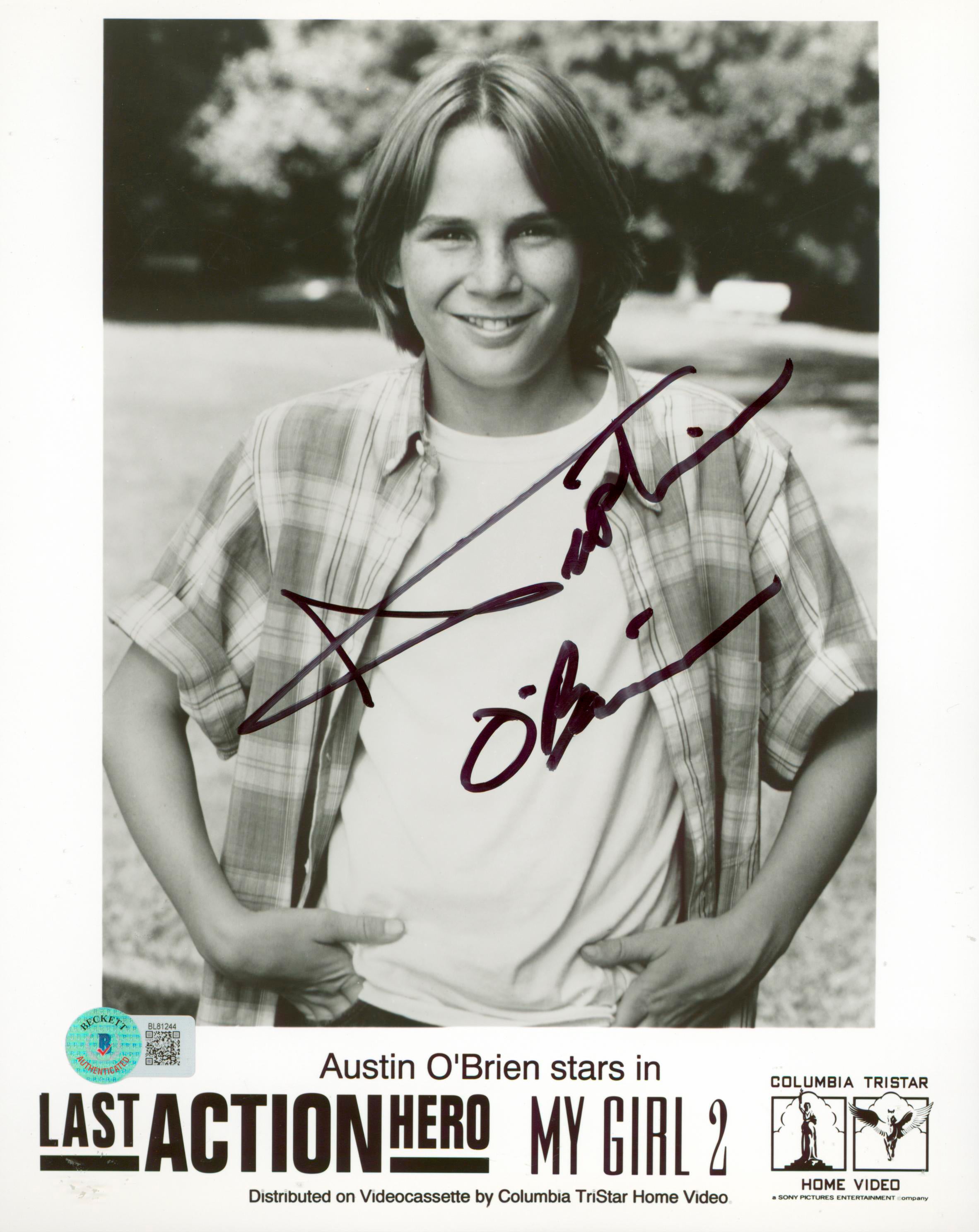 Austin O'Brien Last Action Hero Authentic Signed 8x10 Photo BAS #BL81244