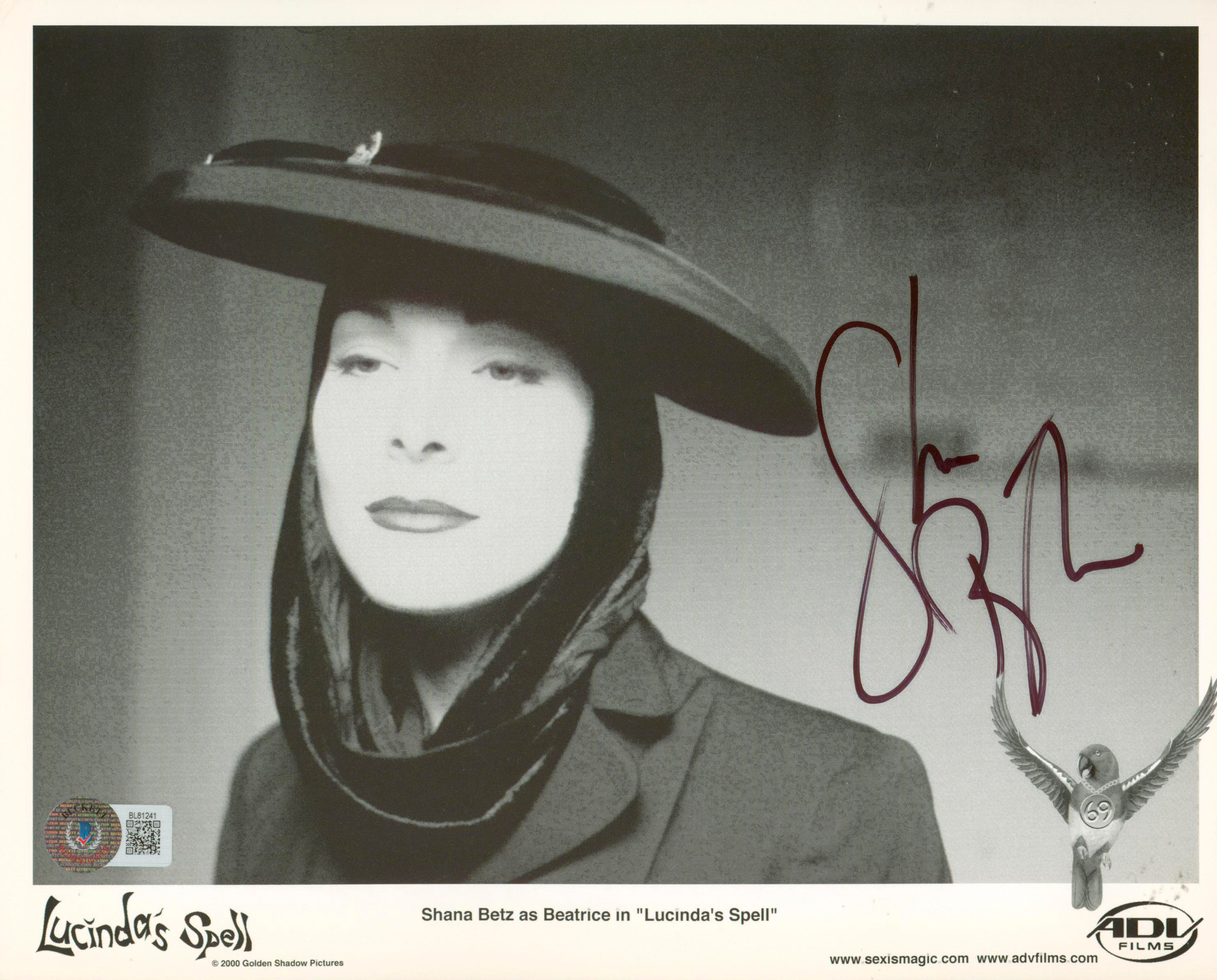 Shana Betz Lucinda's Spell Authentic Signed 8x10 Photo Autographed BAS #BL81241