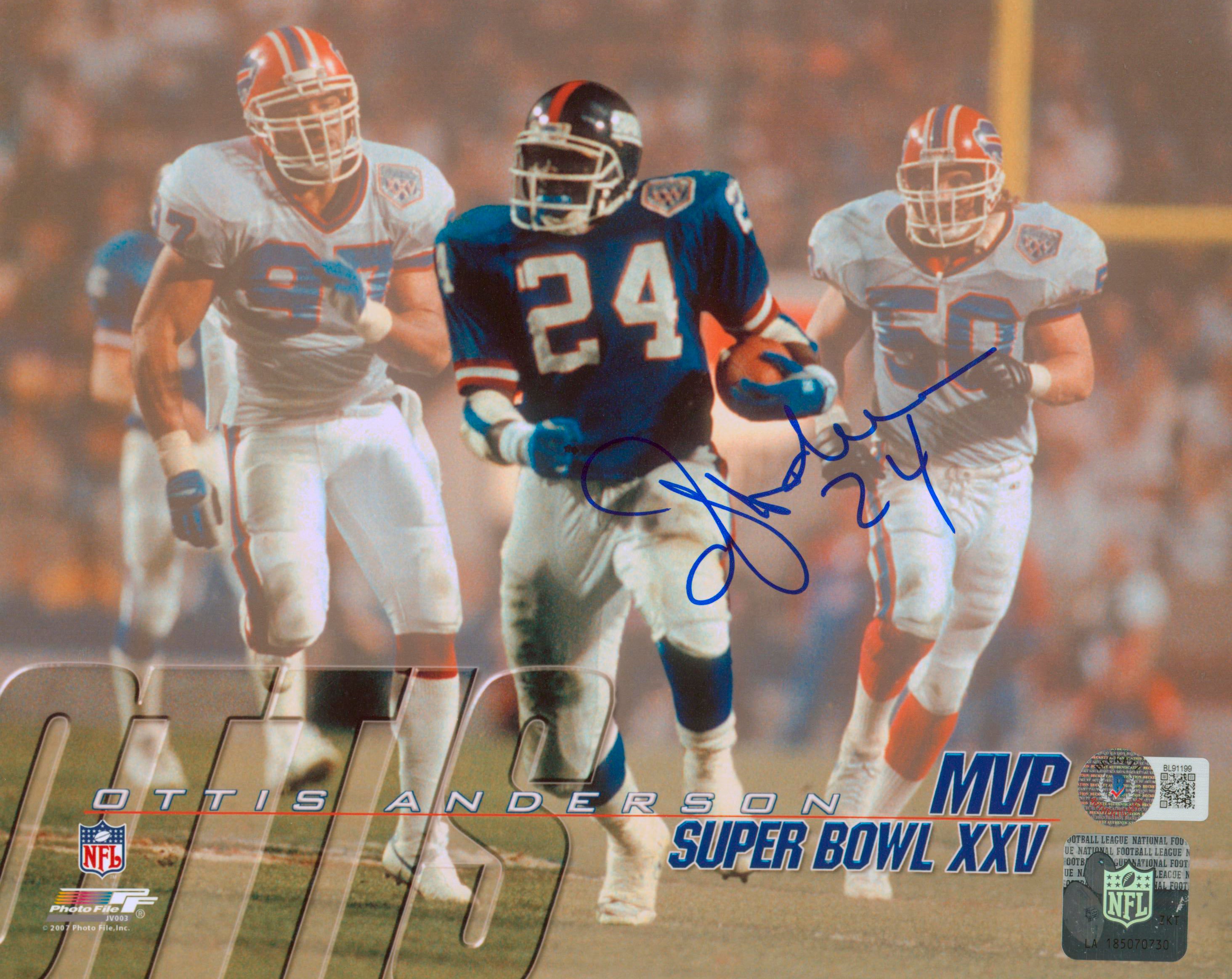 Giants Ottis O.J. Anderson Authentic Signed 8x10 Photo Autographed BAS #BL91199