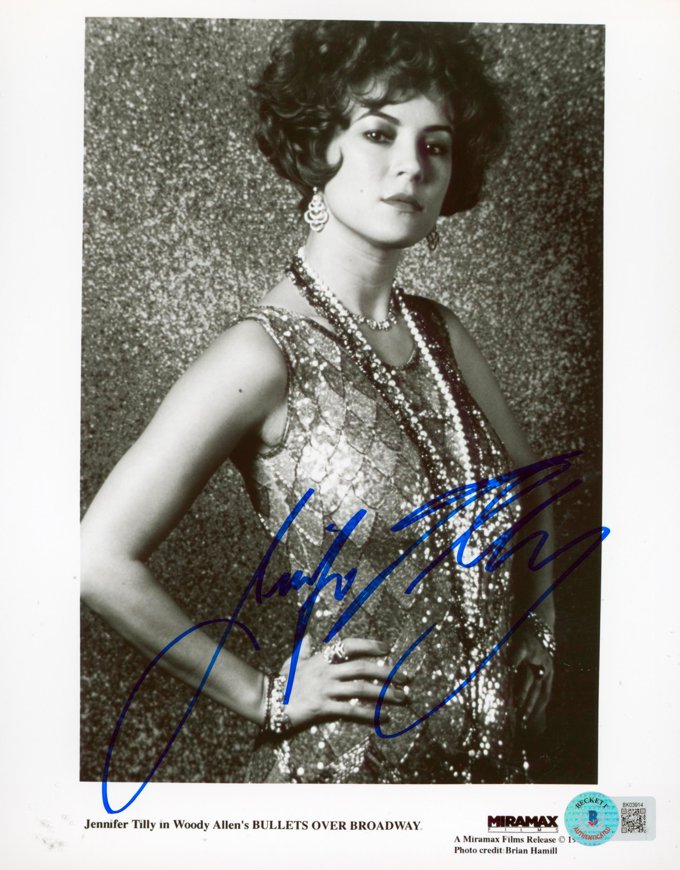 Jennifer Tilly Bullets over Broadway Authentic Signed 8x10 Photo BAS #BK03914
