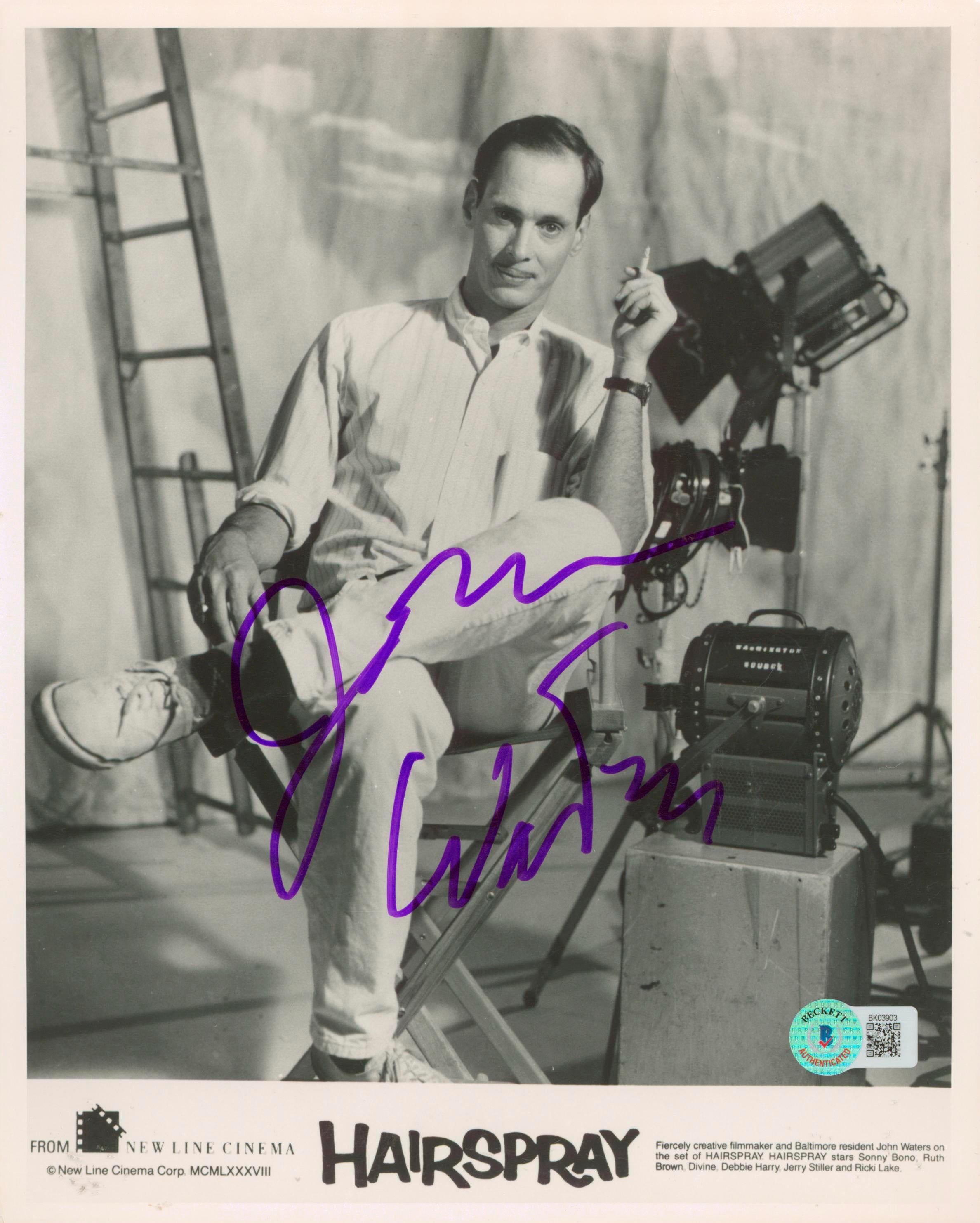 John Waters Hairspray Authentic Signed 8x10 Photo Autographed BAS #BK03903