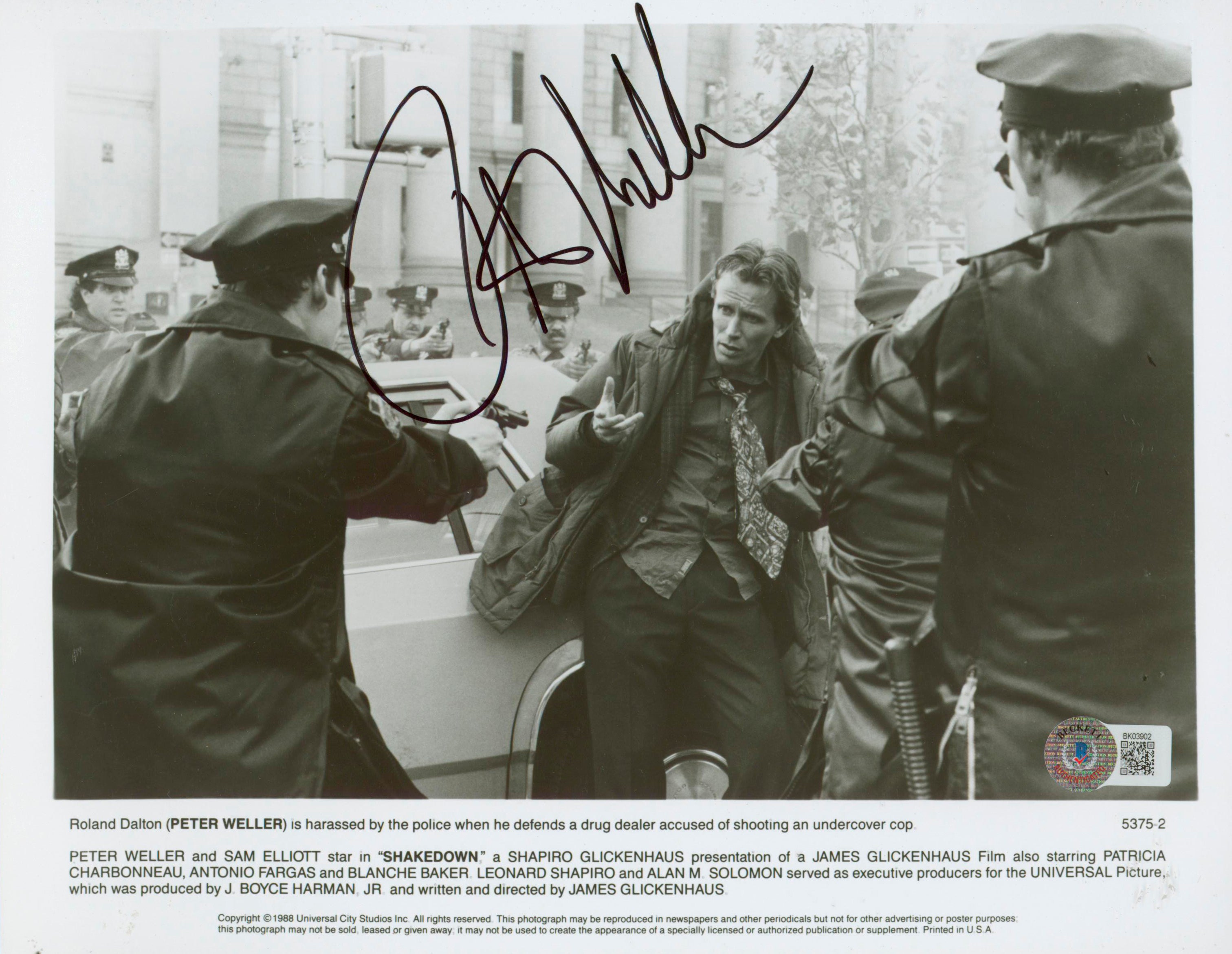 Peter Weller Shakedown Authentic Signed 8x10 Photo Autographed BAS #BK03902