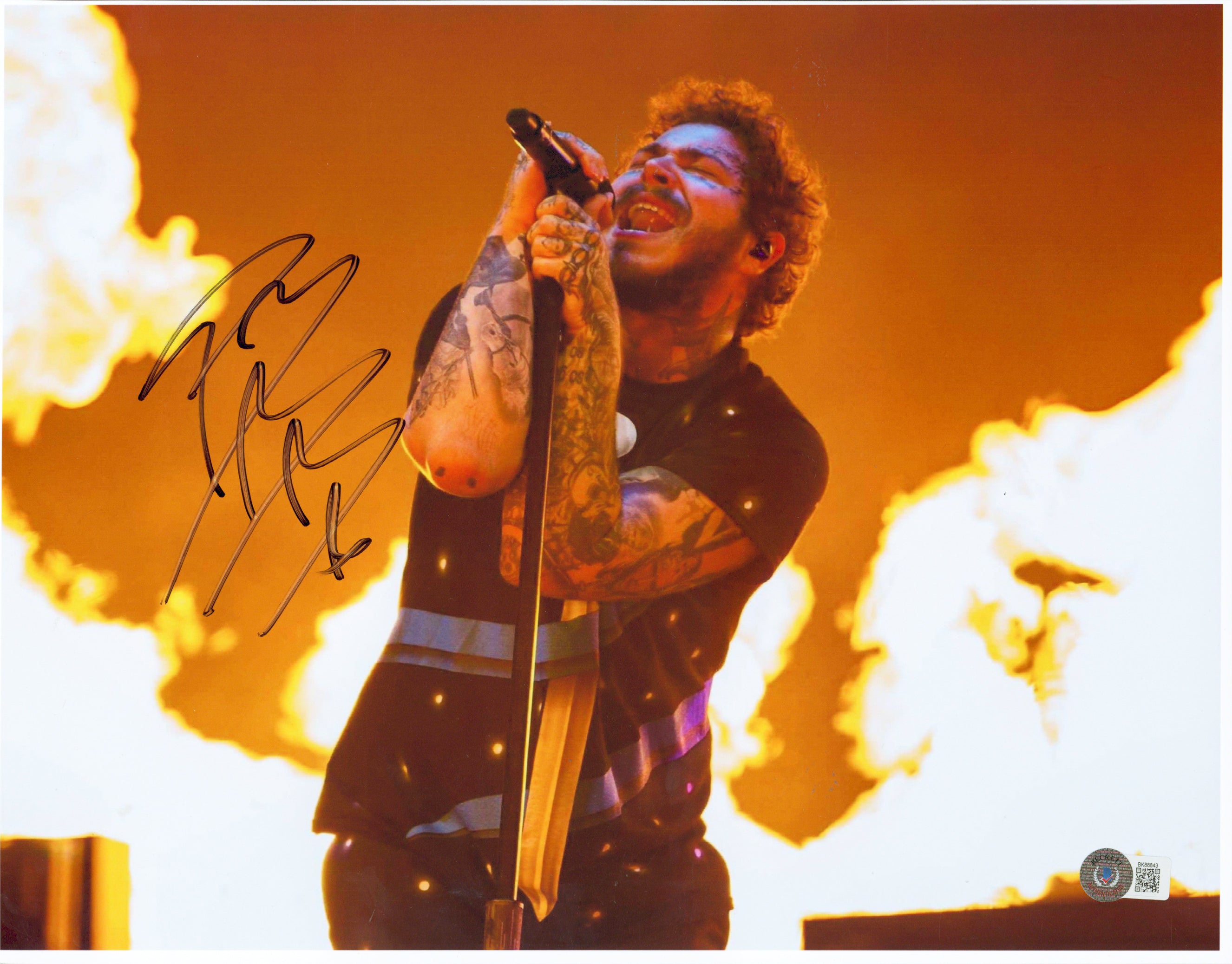 Post Malone Authentic Signed 11x14 Photo Autographed BAS #BK88843