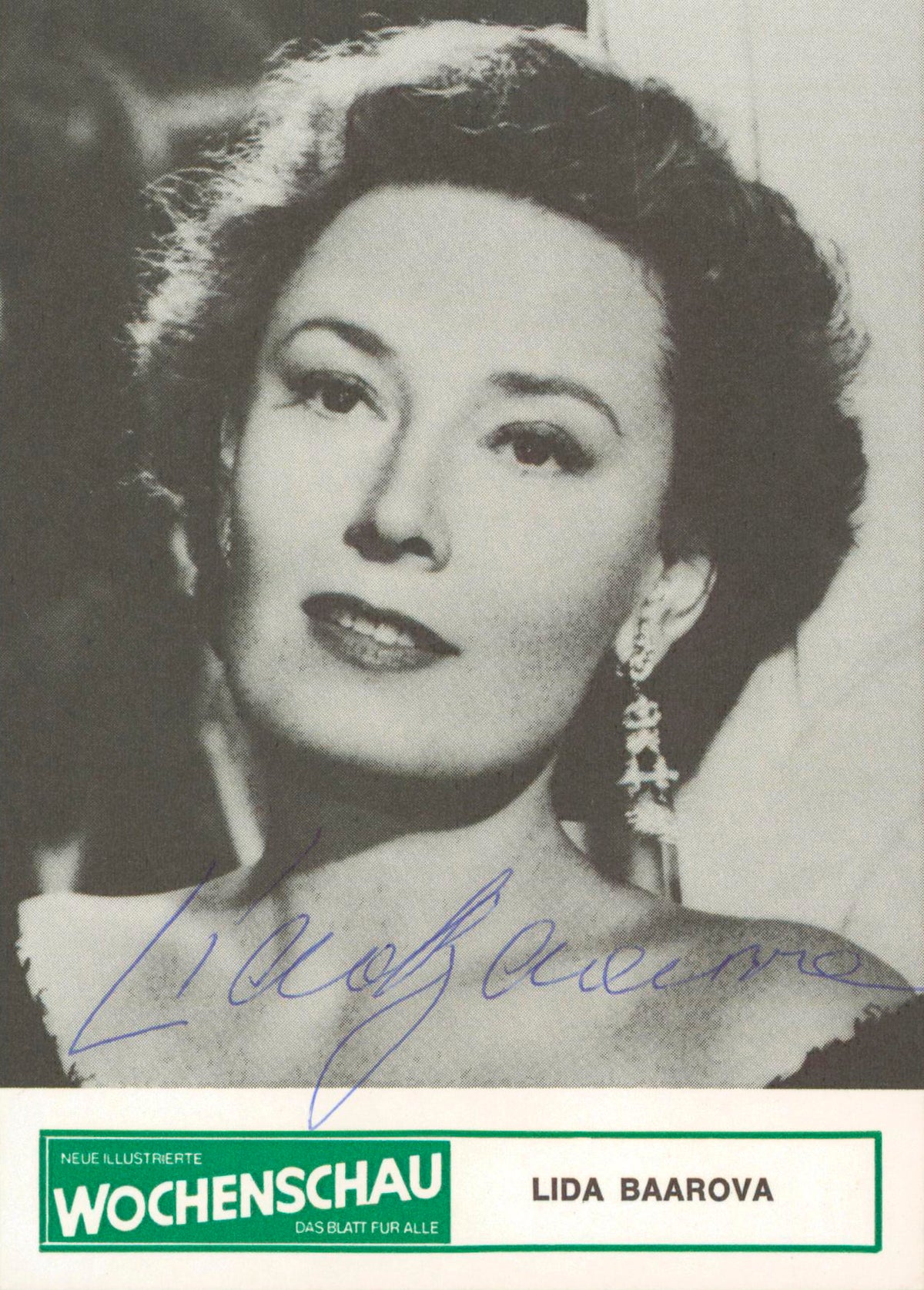 Lida Baarova Die Fledermaus Authentic Signed 4x6 Photo Autographed BAS #BM38118