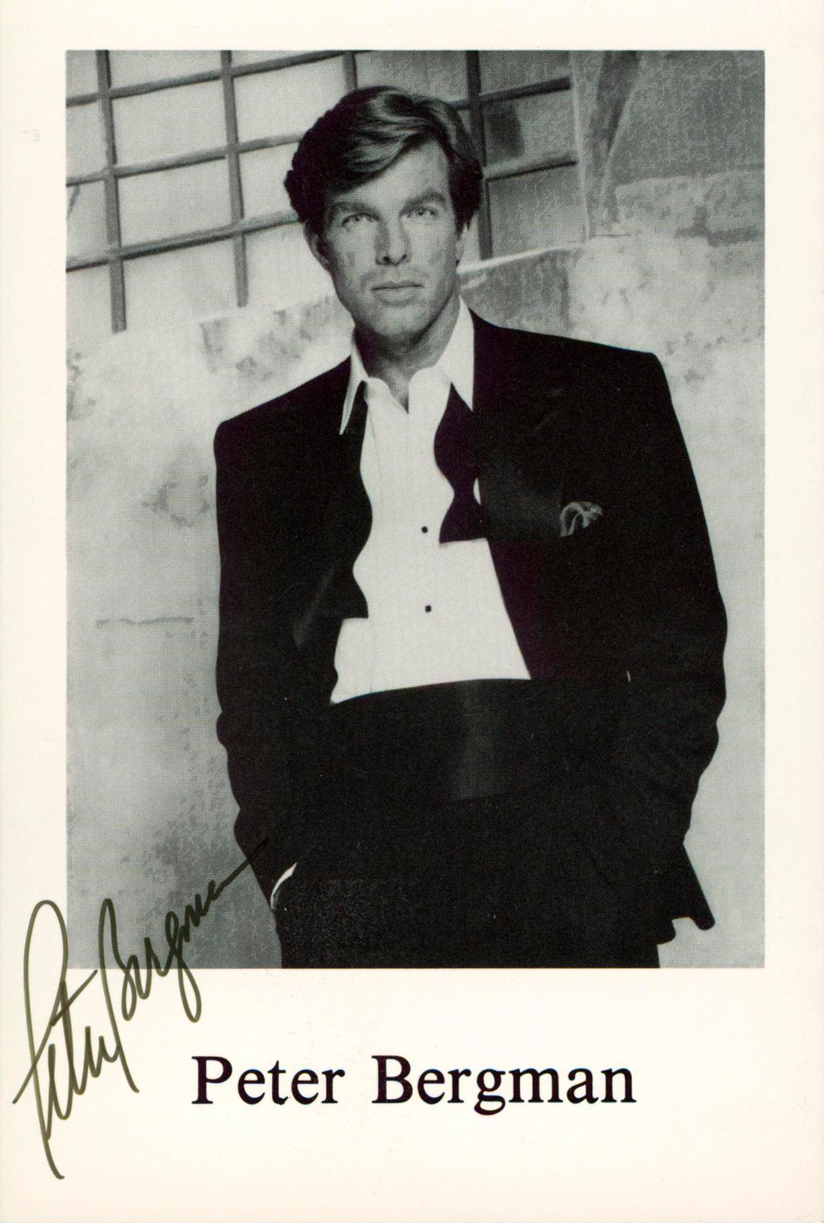 Peter Bergman The Young and the Restless Authentic Signed 4x6 Photo BAS #BM38097
