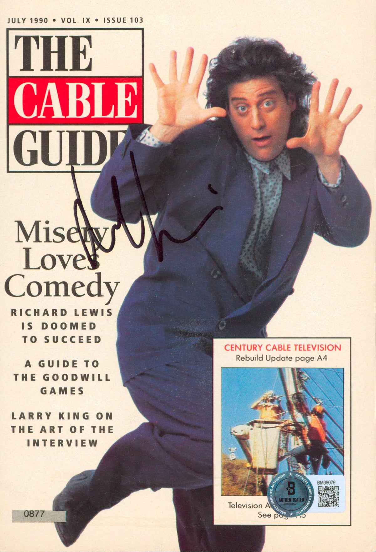 Richard Lewis Curb Your Enthusiasm Signed 5x7.5 Photo Autographed BAS #BM38079