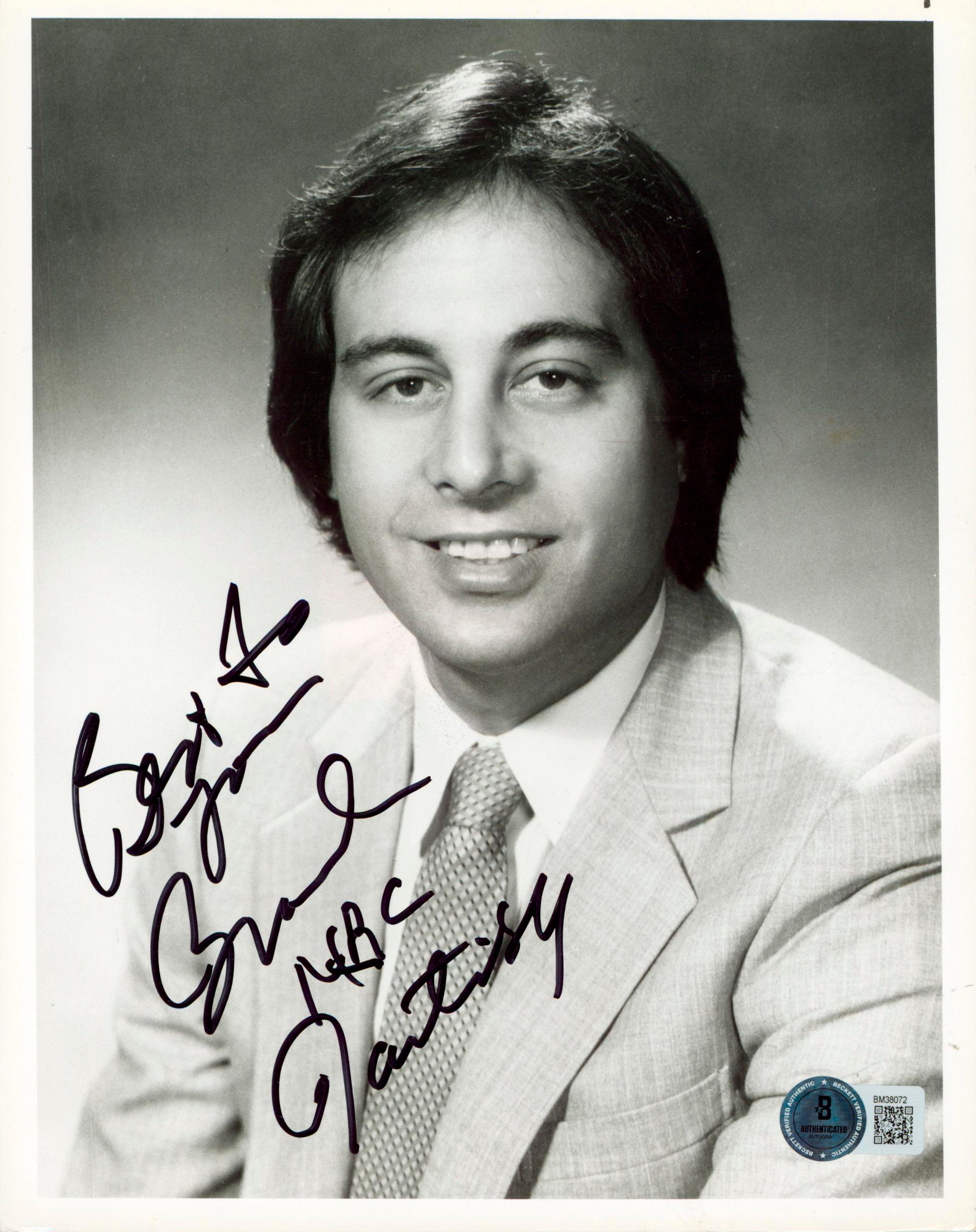 Brandon Tartikoff TV Executive "Best To You" Signed 7x9 Photo BAS #BM38072