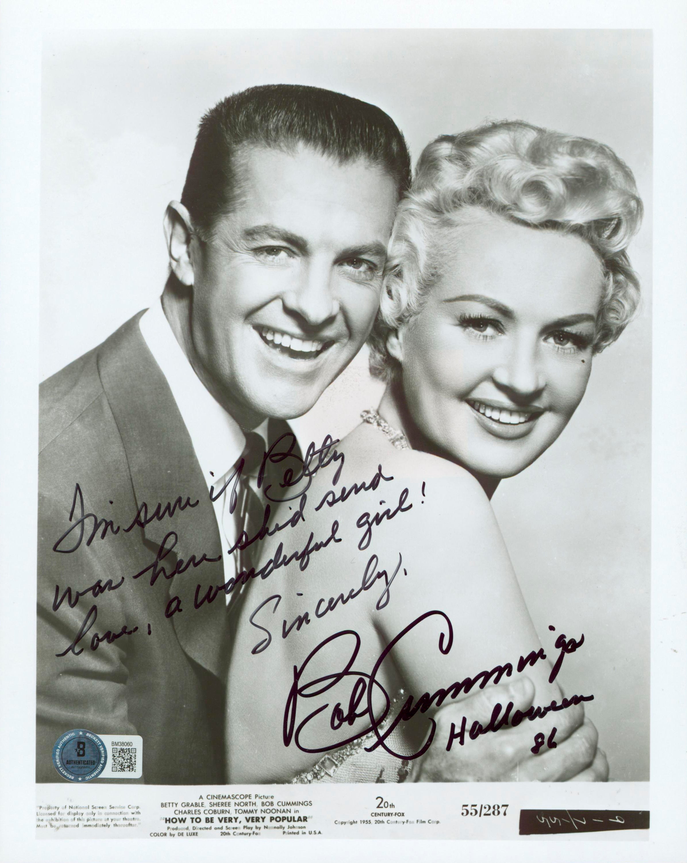 Bob Cummings How to be very, very popular Signed 8x10 Photo BAS #BM38060