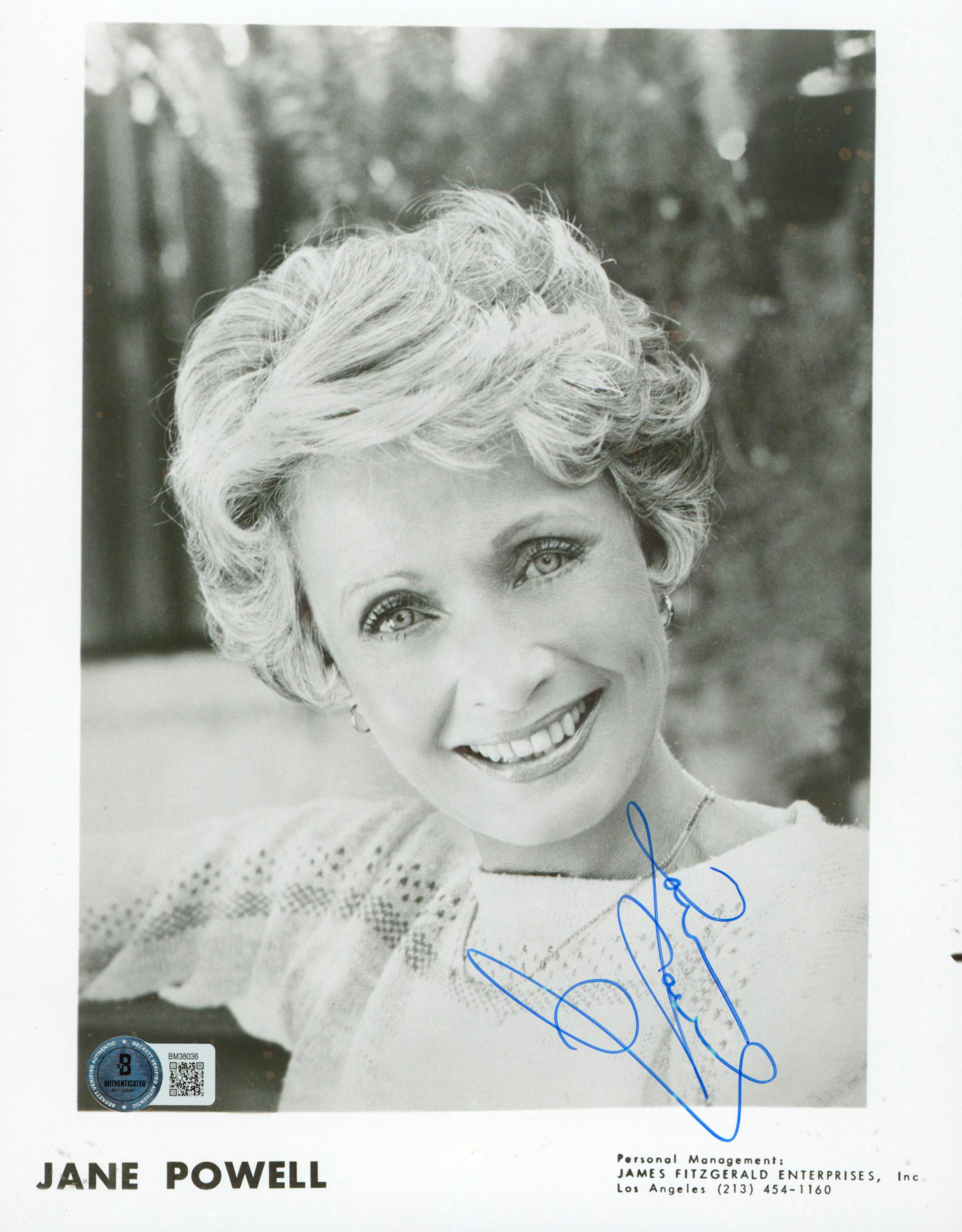 Jane Powell Royal Wedding Authentic Signed 8x10 Photo Autographed BAS #BM38036