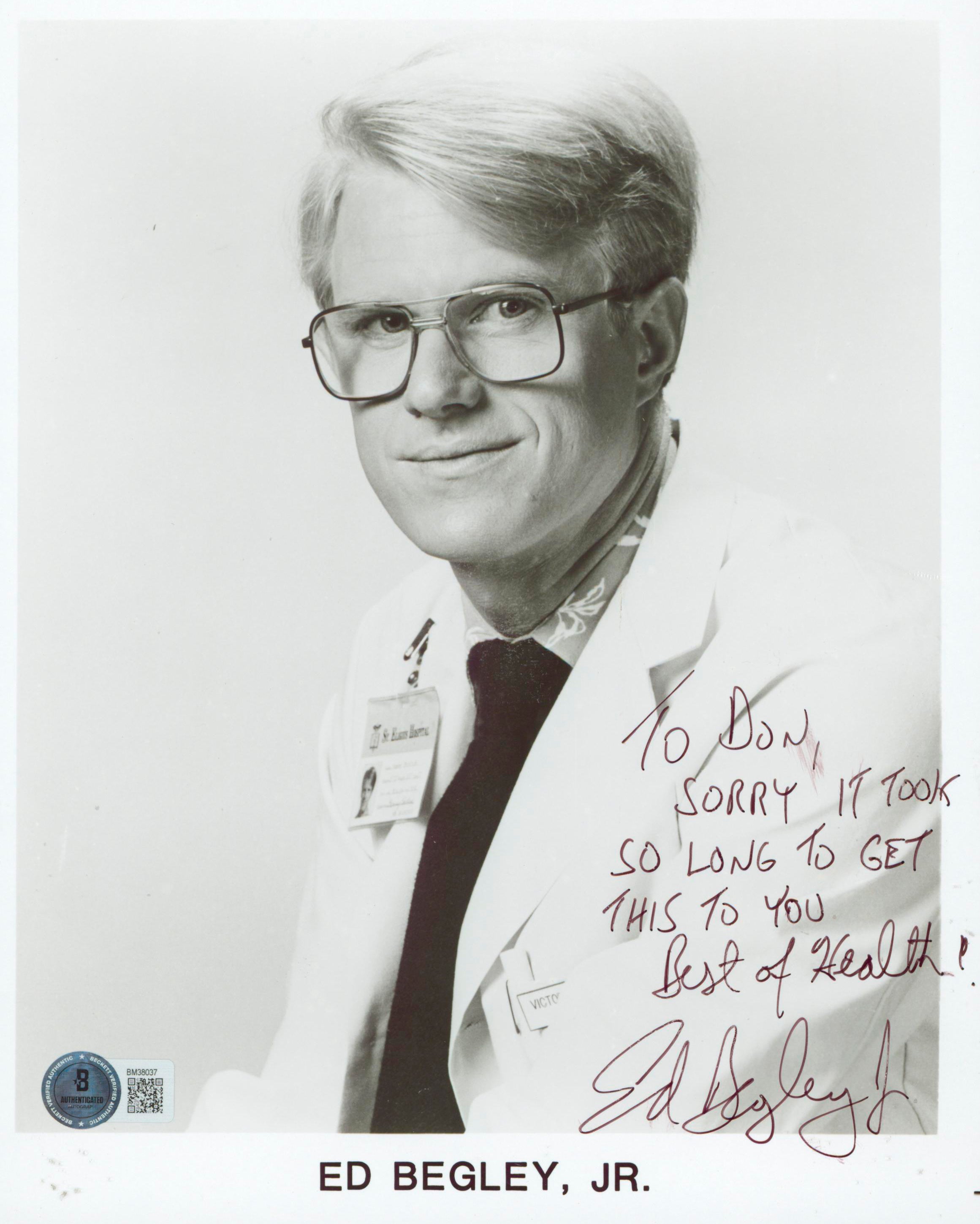 Ed Begley Jr. St. Elsewhere "Sorry" Authentic Signed 8x10 Photo BAS #BM38037
