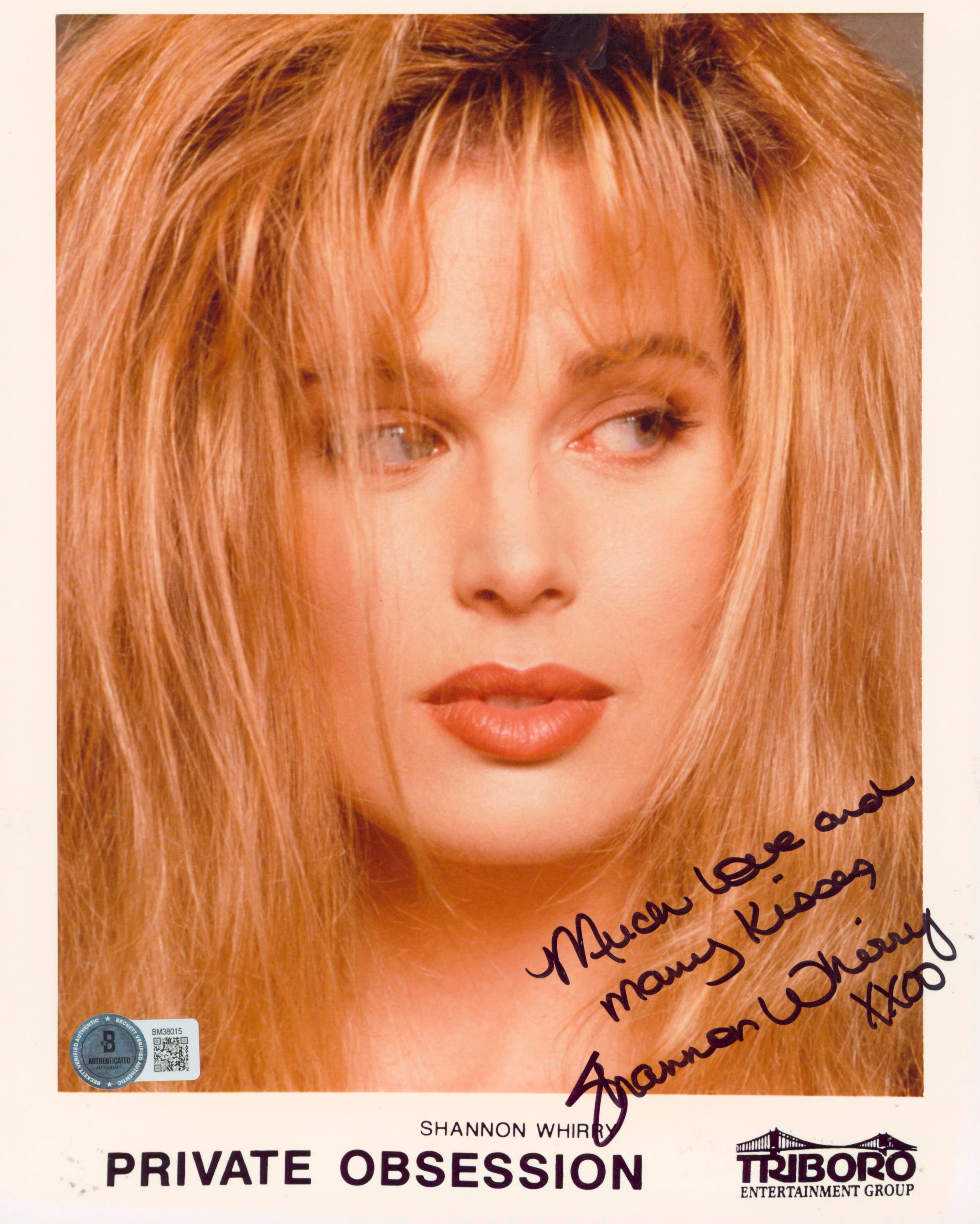 Shannon Whirry Private Obsession "Much Love" Signed 8x10 Photo BAS #BM38015