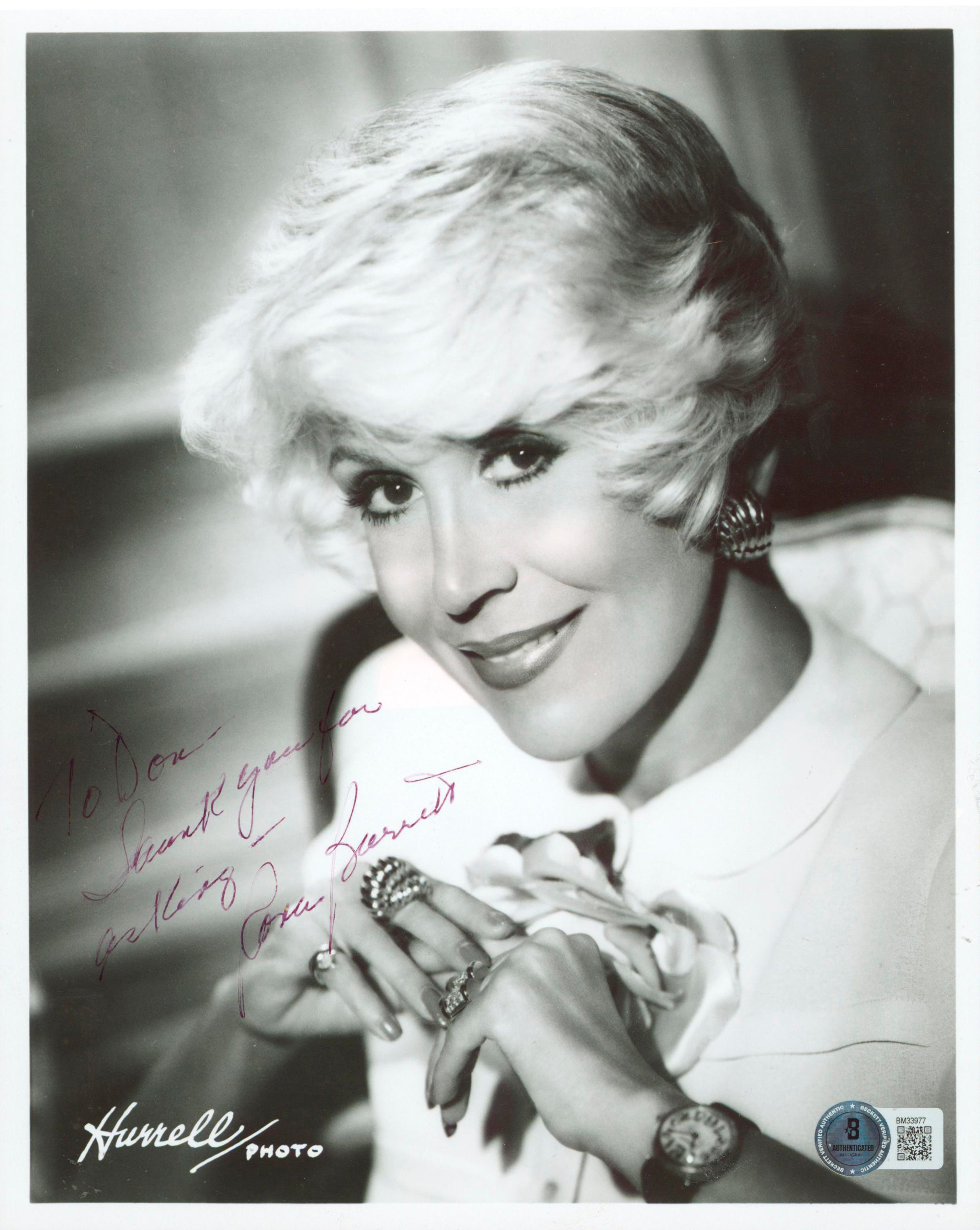 Rona Barrett Mannix "Thank you for coming" Signed 8x10 Photo BAS #BM33977