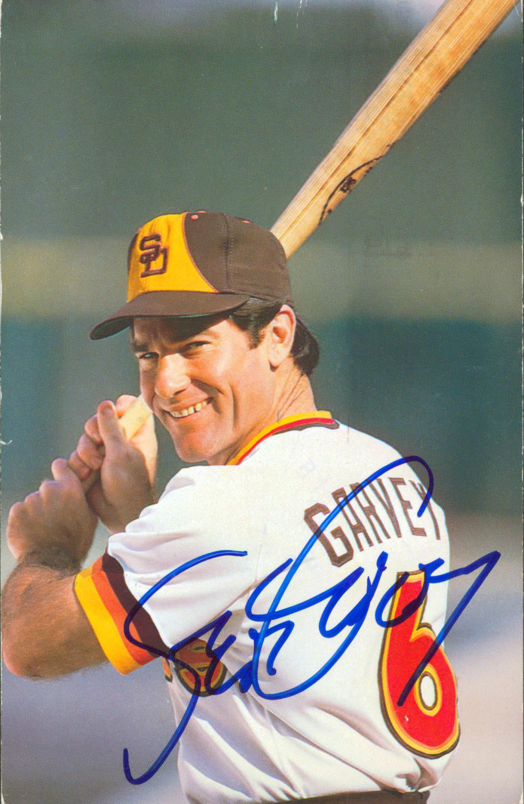 Padres Steve Garvey "Don. My Best Wishes!" Signed 3.5x5.5 Postcard BAS #BM03253