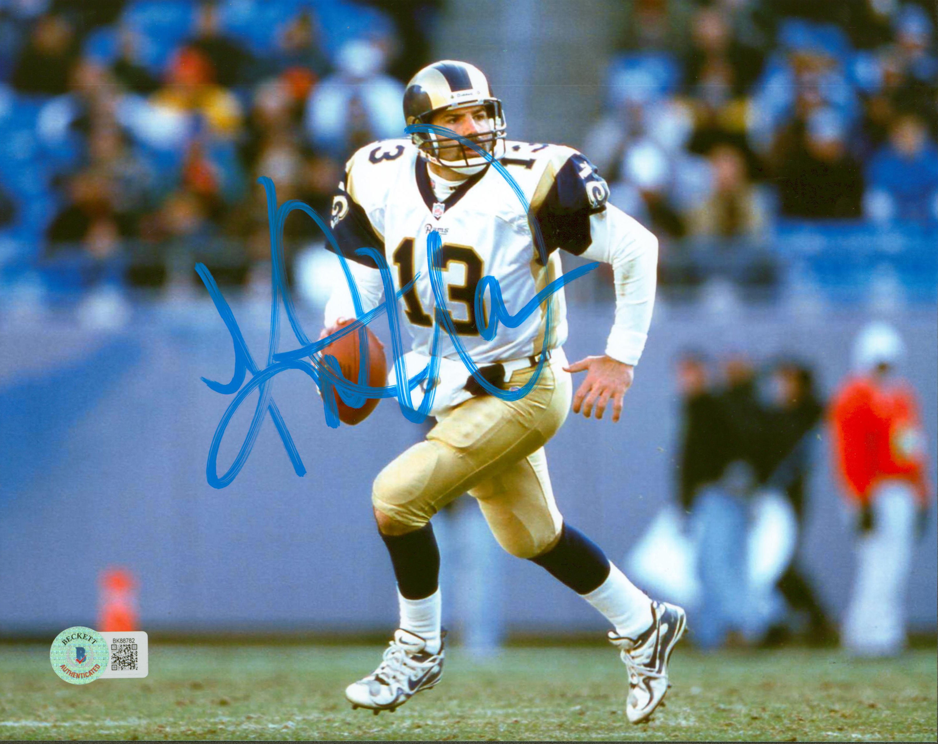 Rams Kurt Warner Authentic Signed 8x10 Photo Autographed BAS #BK88782