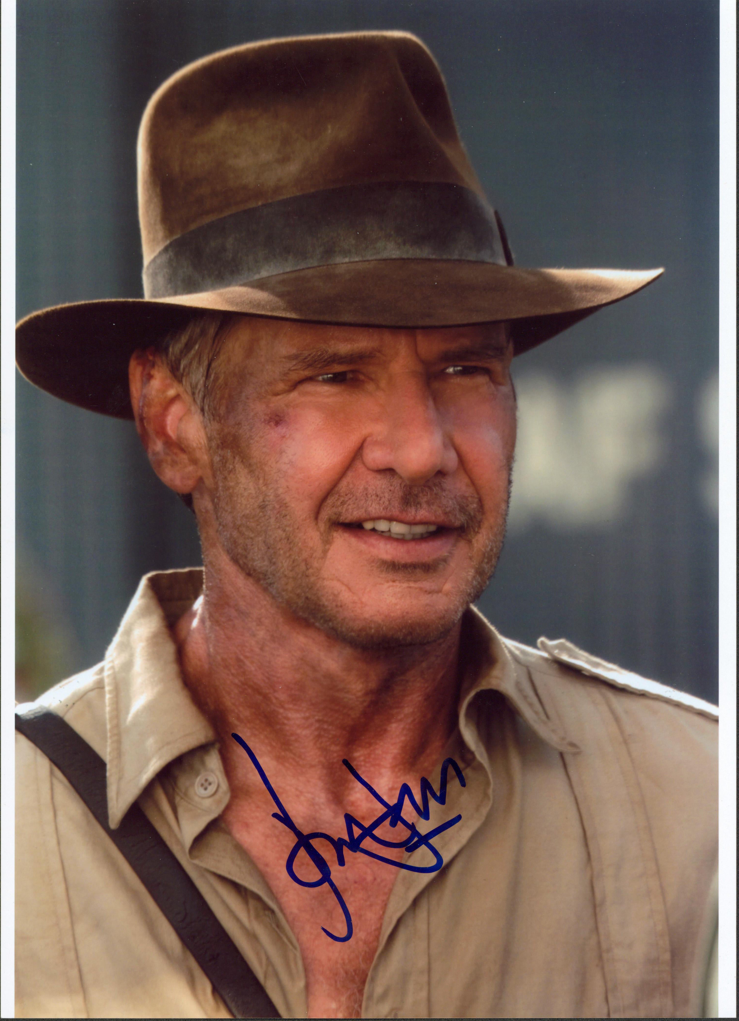 Harrison Ford Raiders of the Lost Ark Signed 10x13.75 Photo Auto 10! BAS #A34362