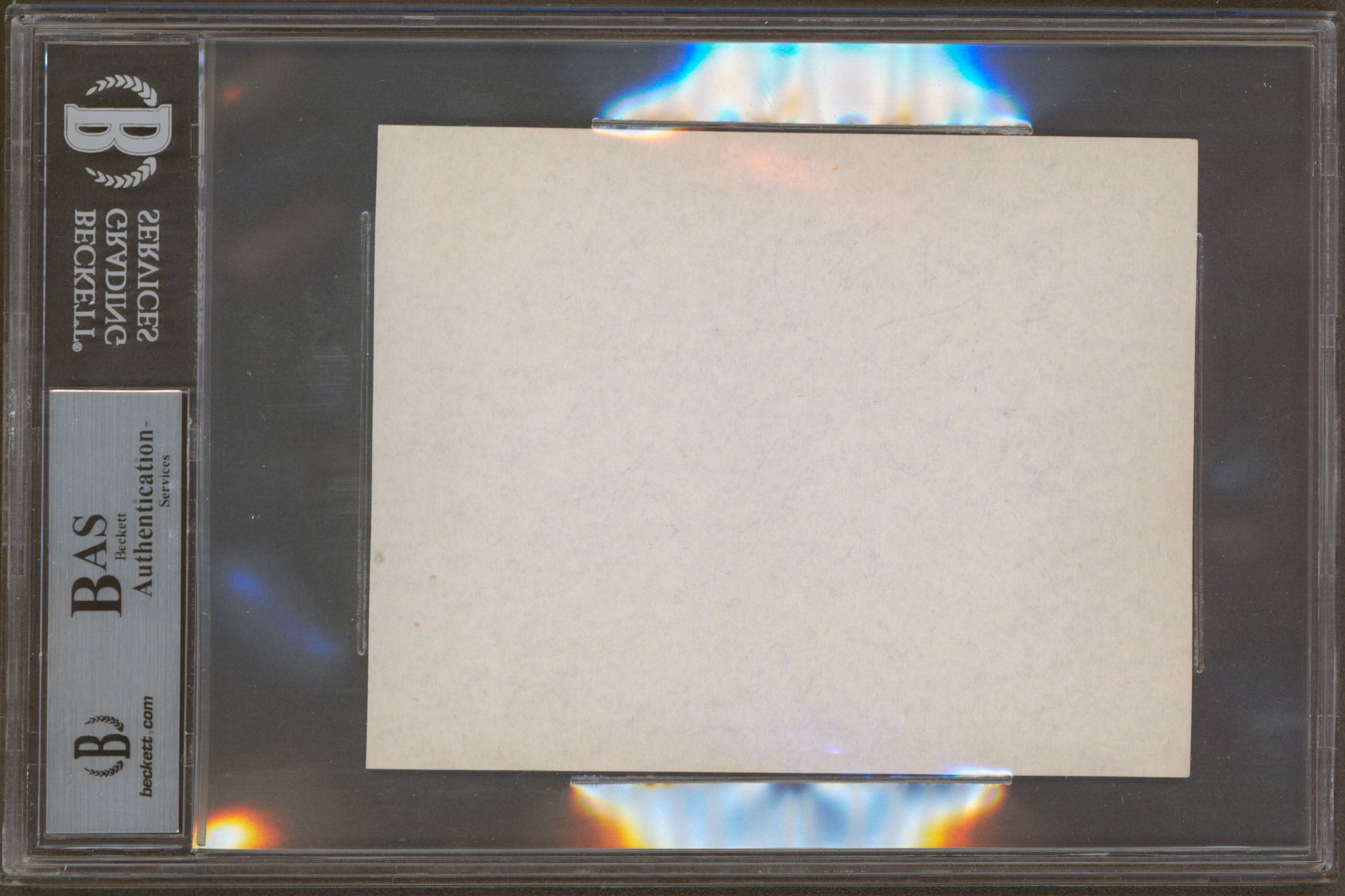 Troy Donahue A Summer Place "Love & Kisses" Signed 4.5x5.5 Cut Sig BAS Slabbed