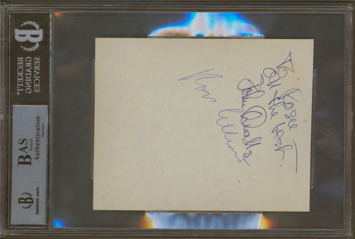 Edd Byrnes 77 Sunset Strip Authentic Signed 4.5 x 5.5 Cut Signature BAS Slabbed