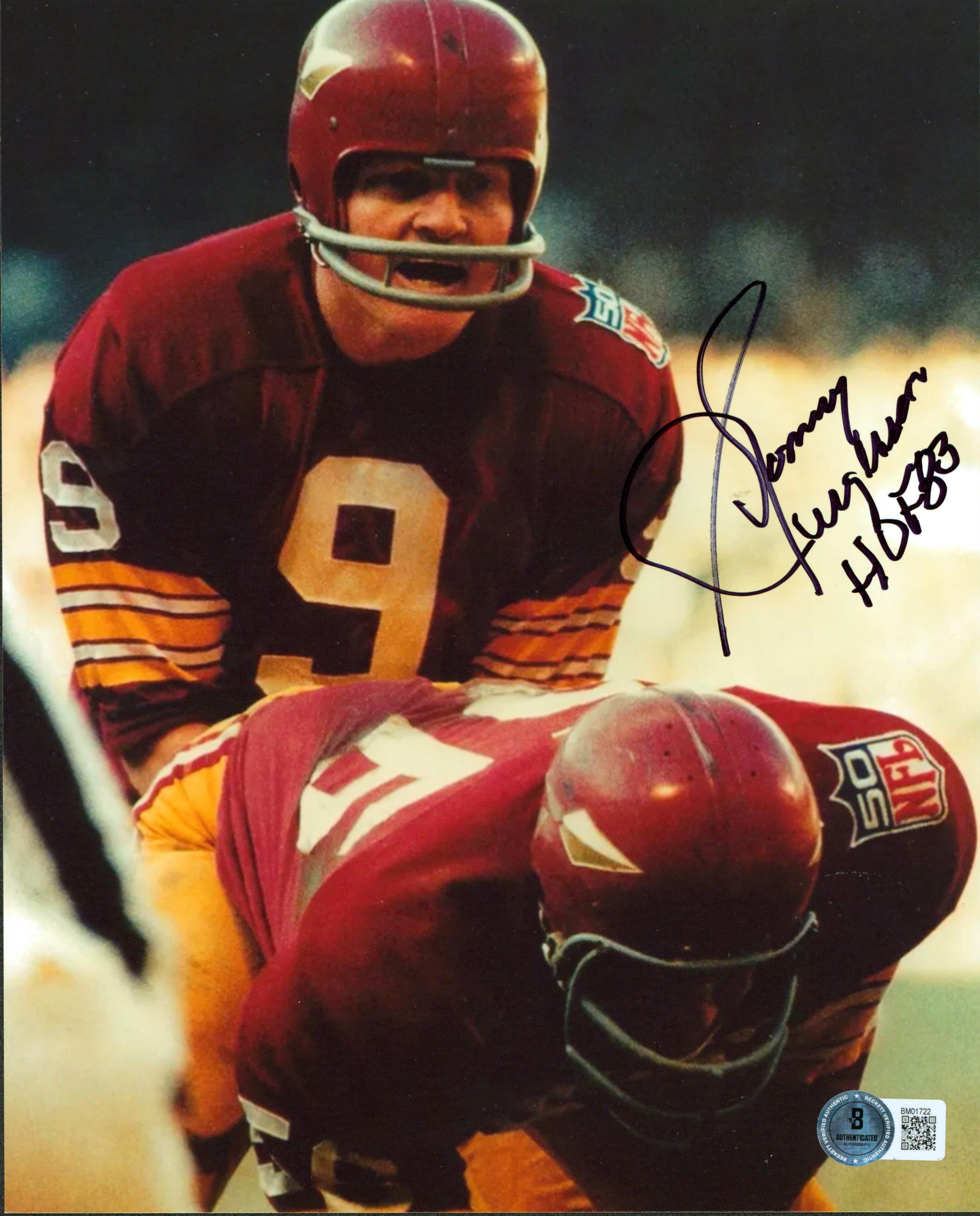 Commanders Sonny Jurgensen "HOF 83" Authentic Signed 8x10 Vertical Photo BAS 2