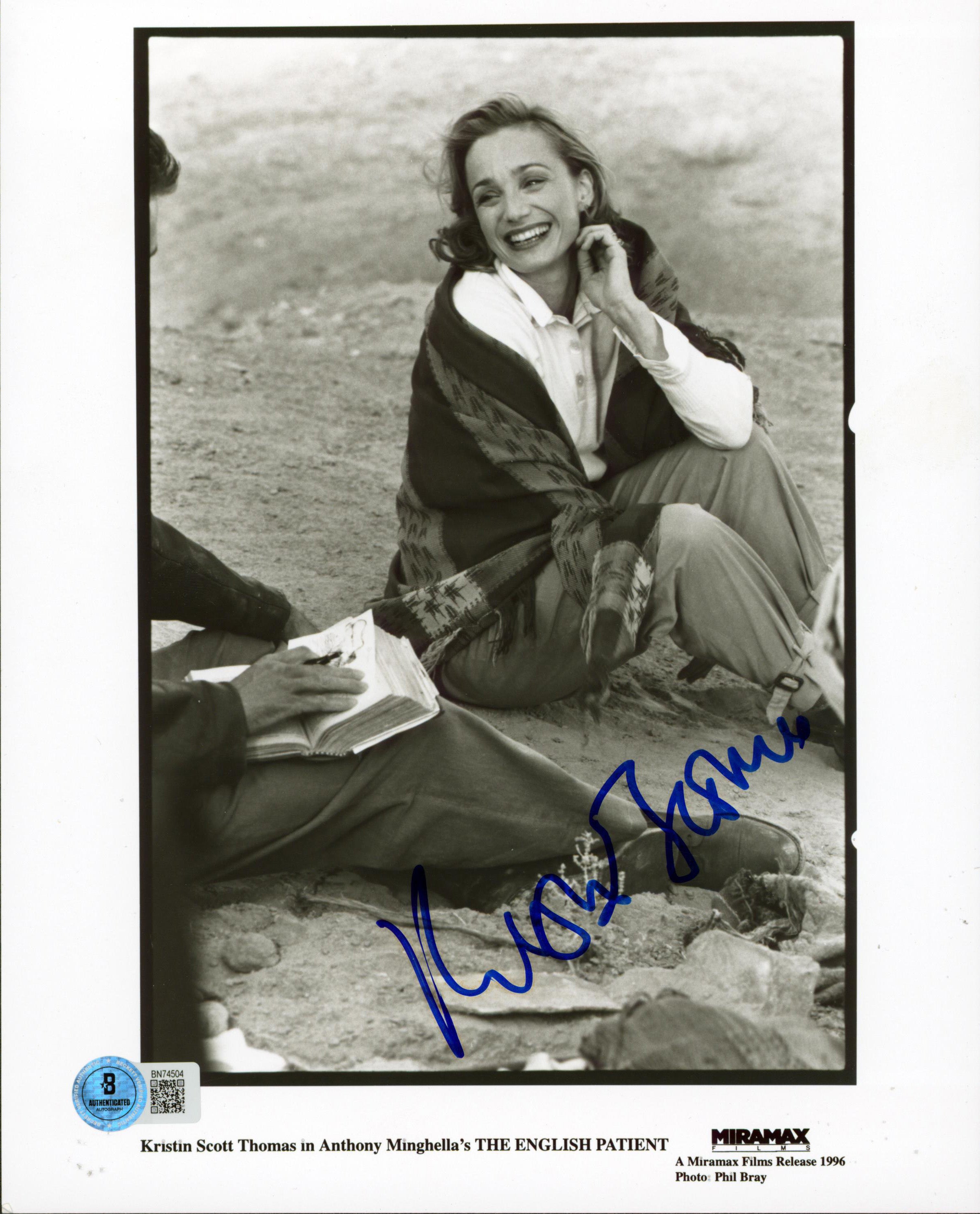 Kristin Scott Thomas The English Patient Signed 8x10 Photo BAS #BN74504