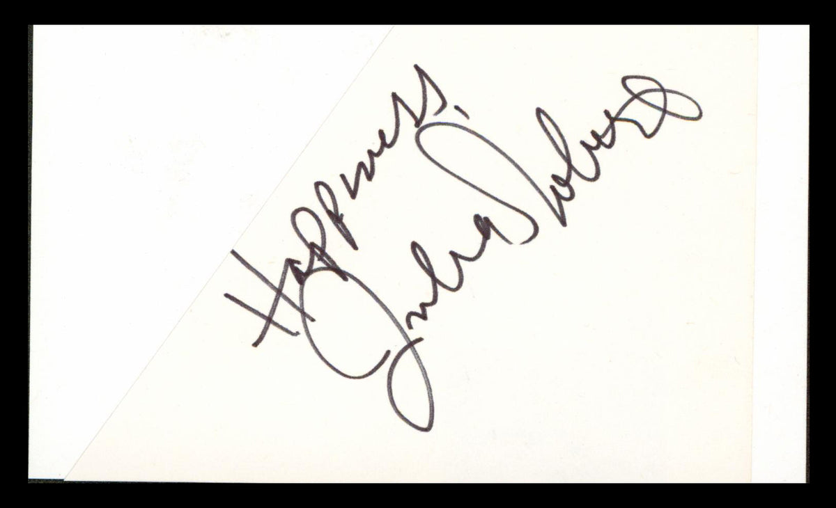 Julia Roberts Pretty Woman "Happiness" Signed 3x4.5 Cut Signature BAS #AD70376