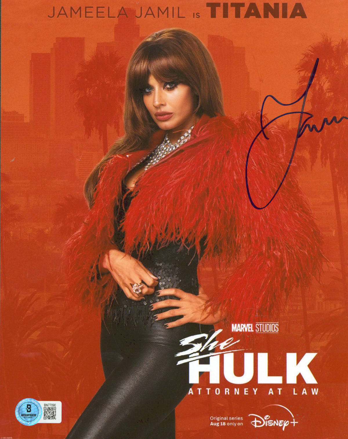 Jameela Jamil She-Hulk: Attorney at Law Authentic Signed 8x10 Photo BAS #BN77090