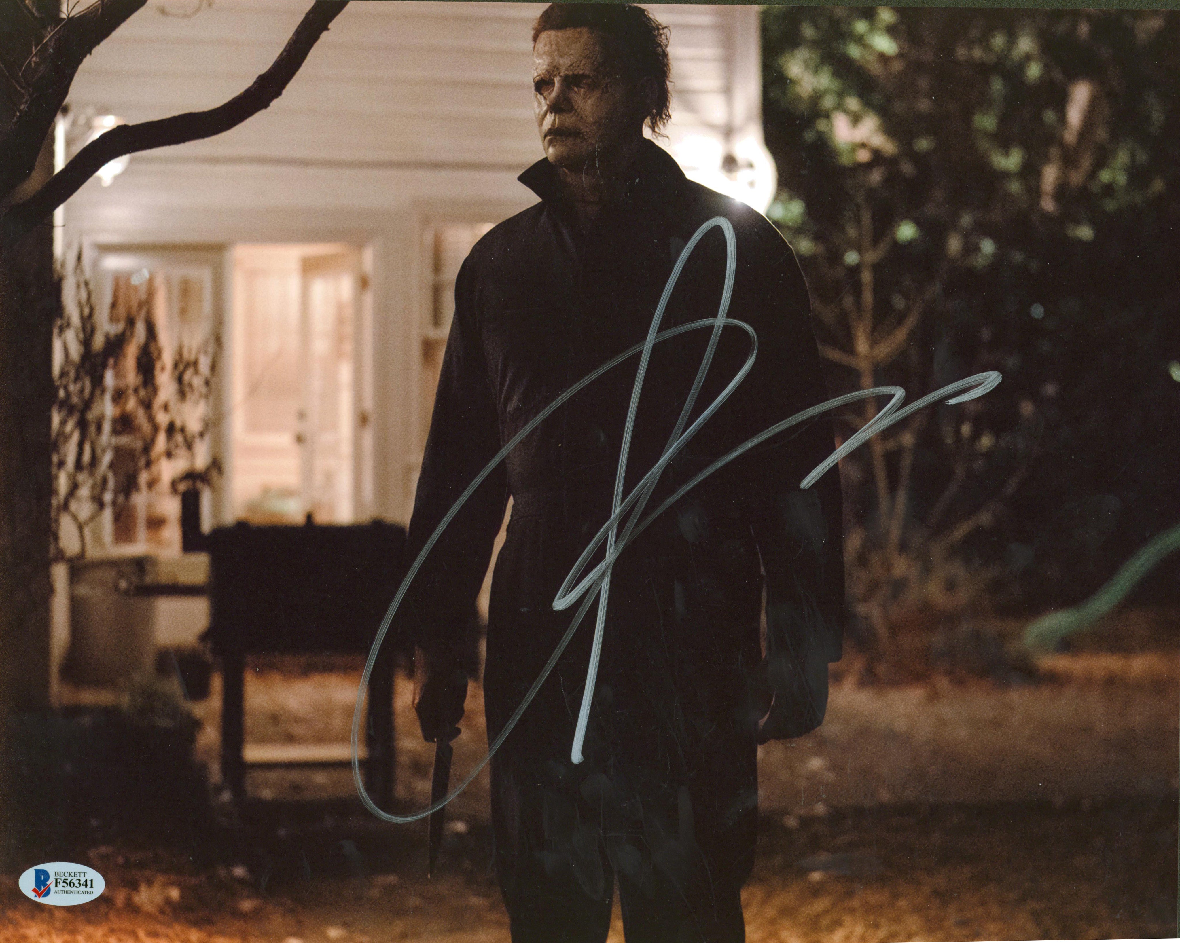 James Jude Courtney Halloween Authentic Signed 11x14 Photo BAS #F56341