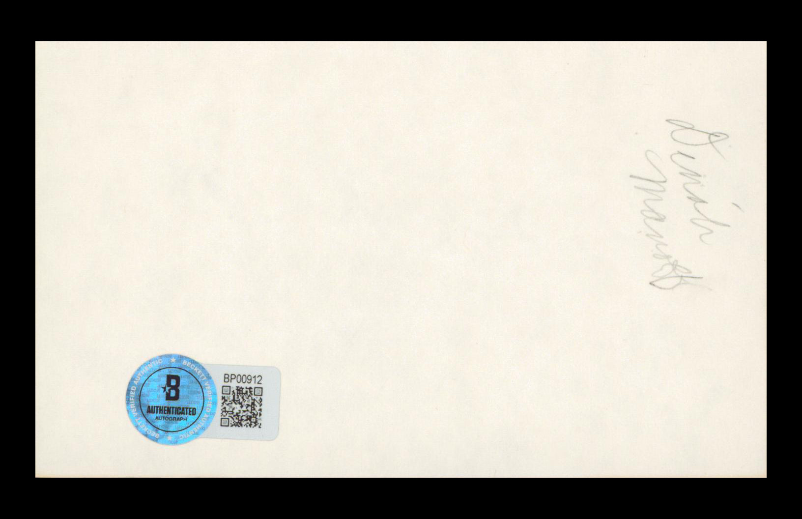 Dinah Manoff Empty Nest Authentic Signed 3x5 Index Card Autographed BAS #BP00912