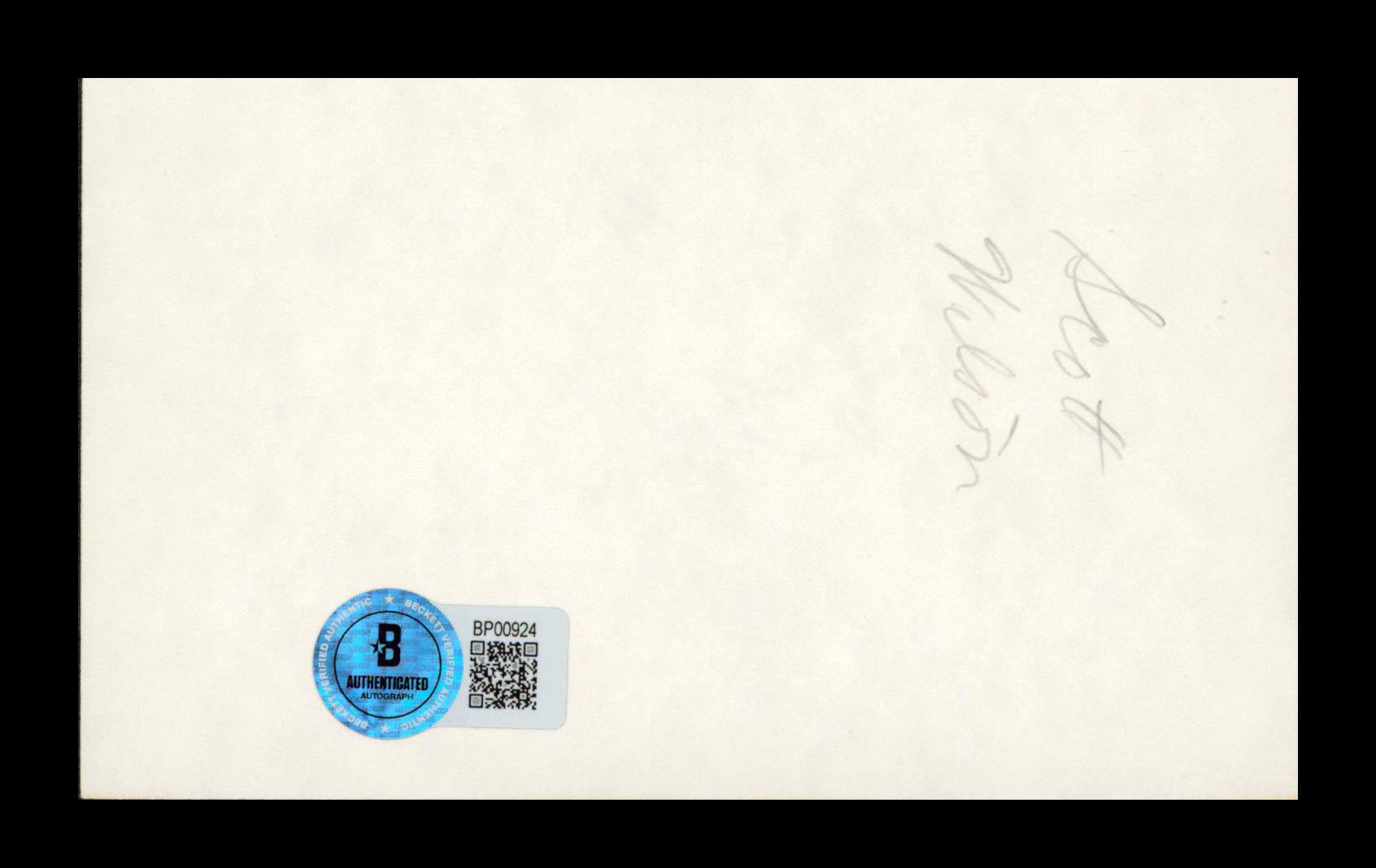 Scott Nelson Remembrace of a Forgotten Man Signed 3x5 Index Card BAS #BP00924