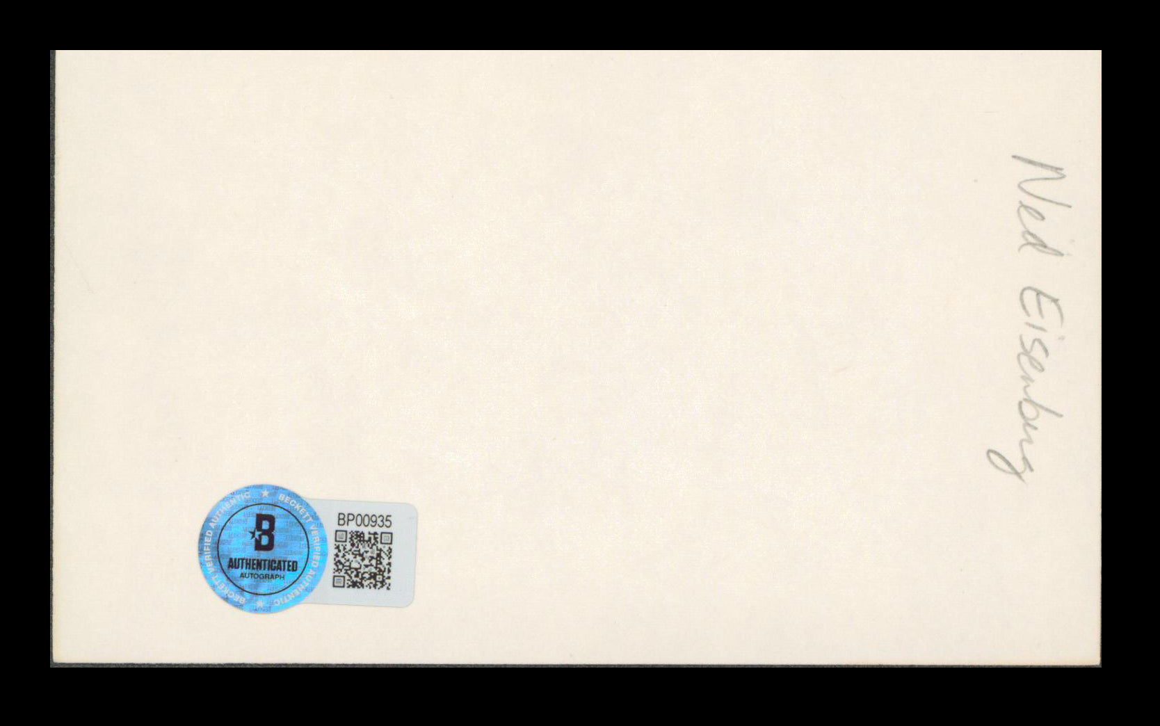 Ned Eisenberg Law & Order SVU Authentic Signed 3x5 Index Card BAS #BP00935