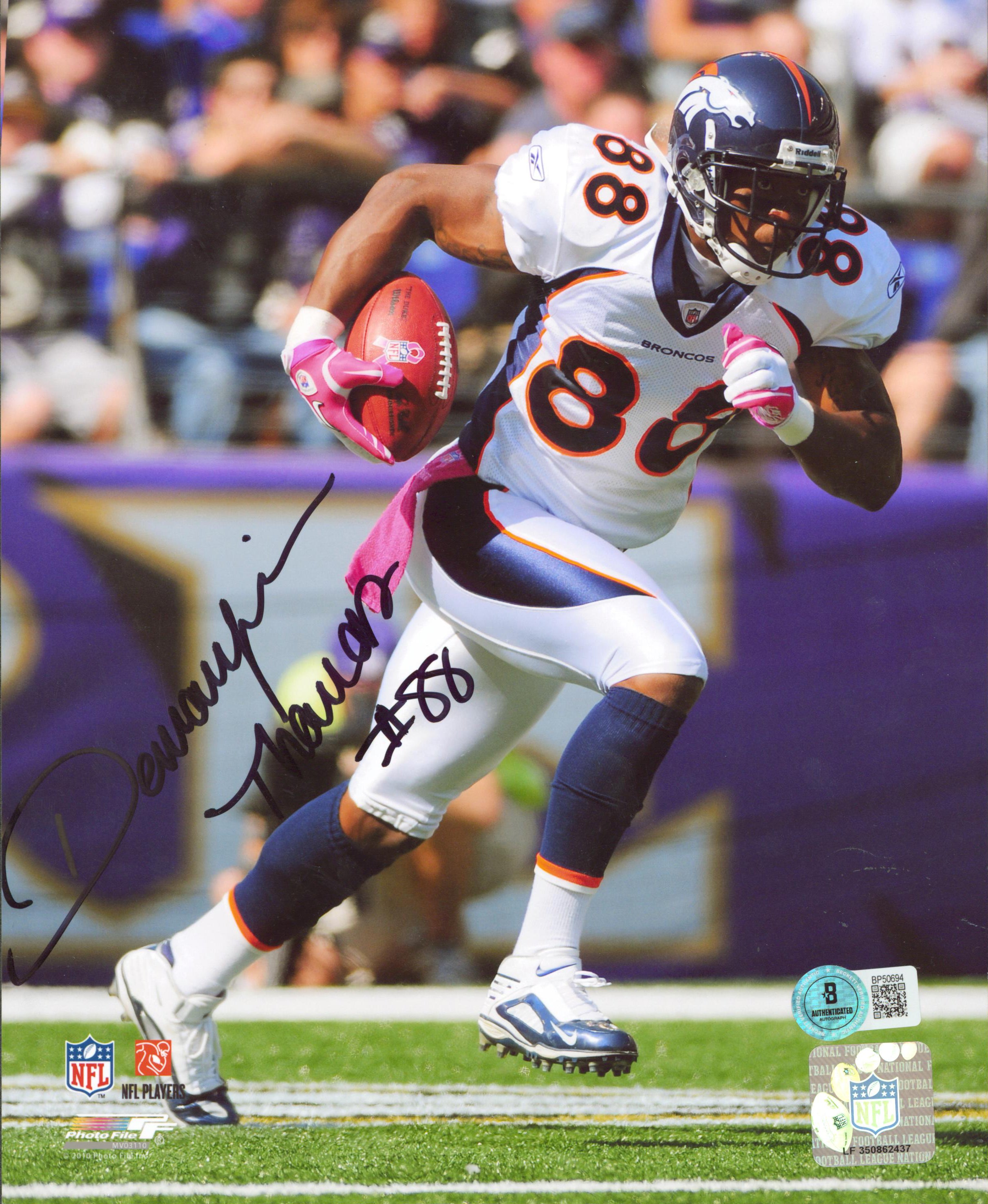 Broncos Demaryius Thomas Authentic Signed 8x10 Photo Autographed BAS #BP50694