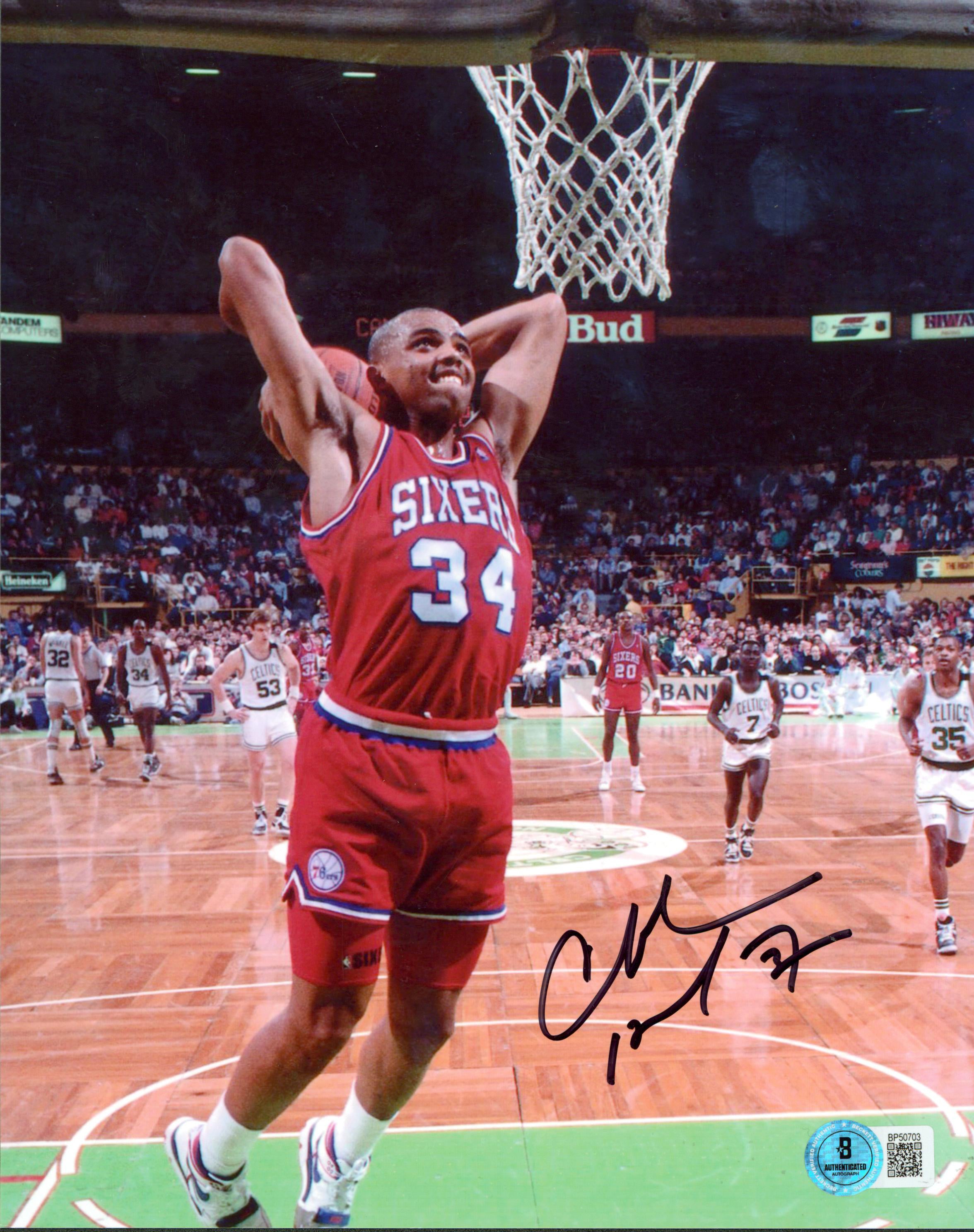 76ers Charles Barkley Authentic Signed 8x10 Photo Autographed BAS #BP50703