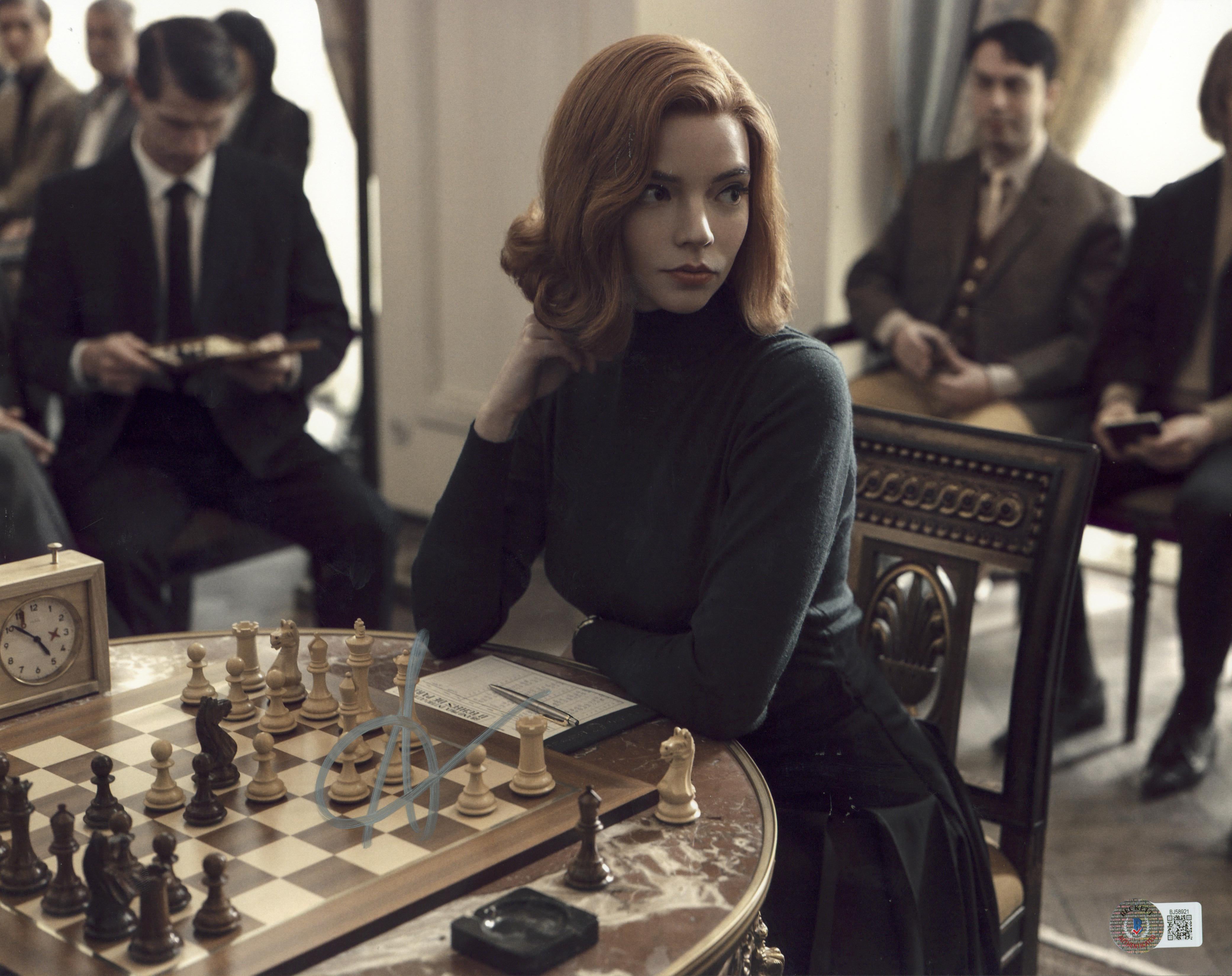 Anya Taylor-Joy The Queen's Gambit Authentic Signed 11x14 Photo BAS #BJ58921