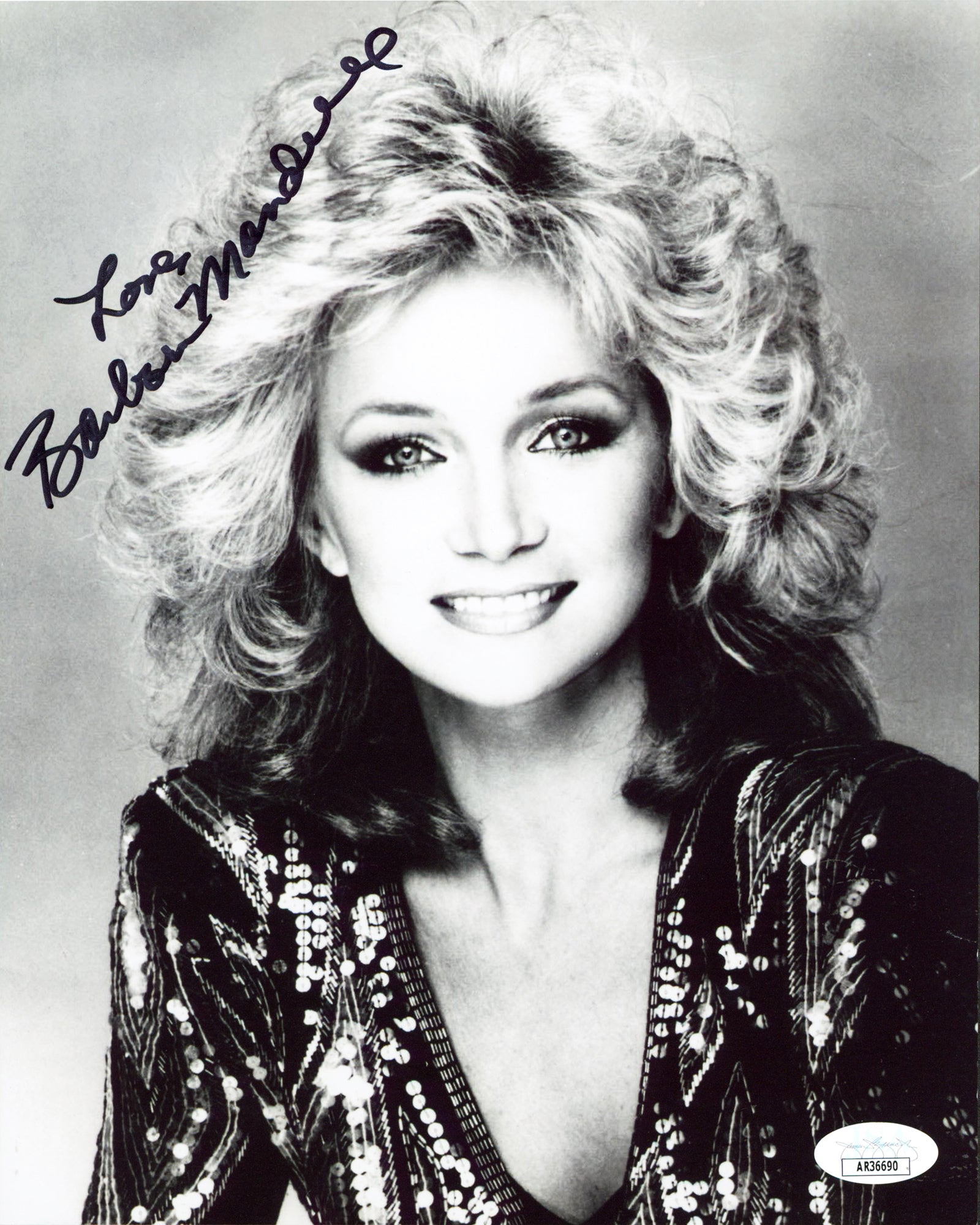 Barbara Mandrell "Love" Authentic Signed 8x10 Black & White Photo JSA #AR36690