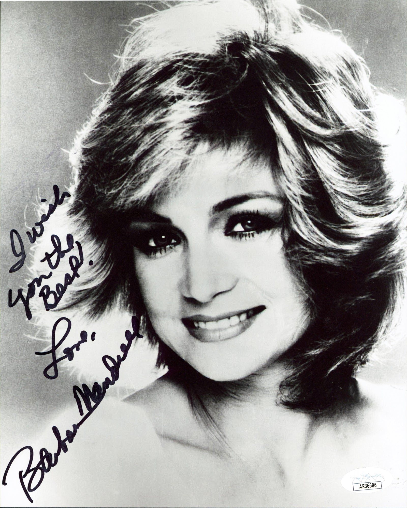 Barbara Mandrell "I Wish You The Best! Love" Signed 8x10 Photo JSA #AR36686