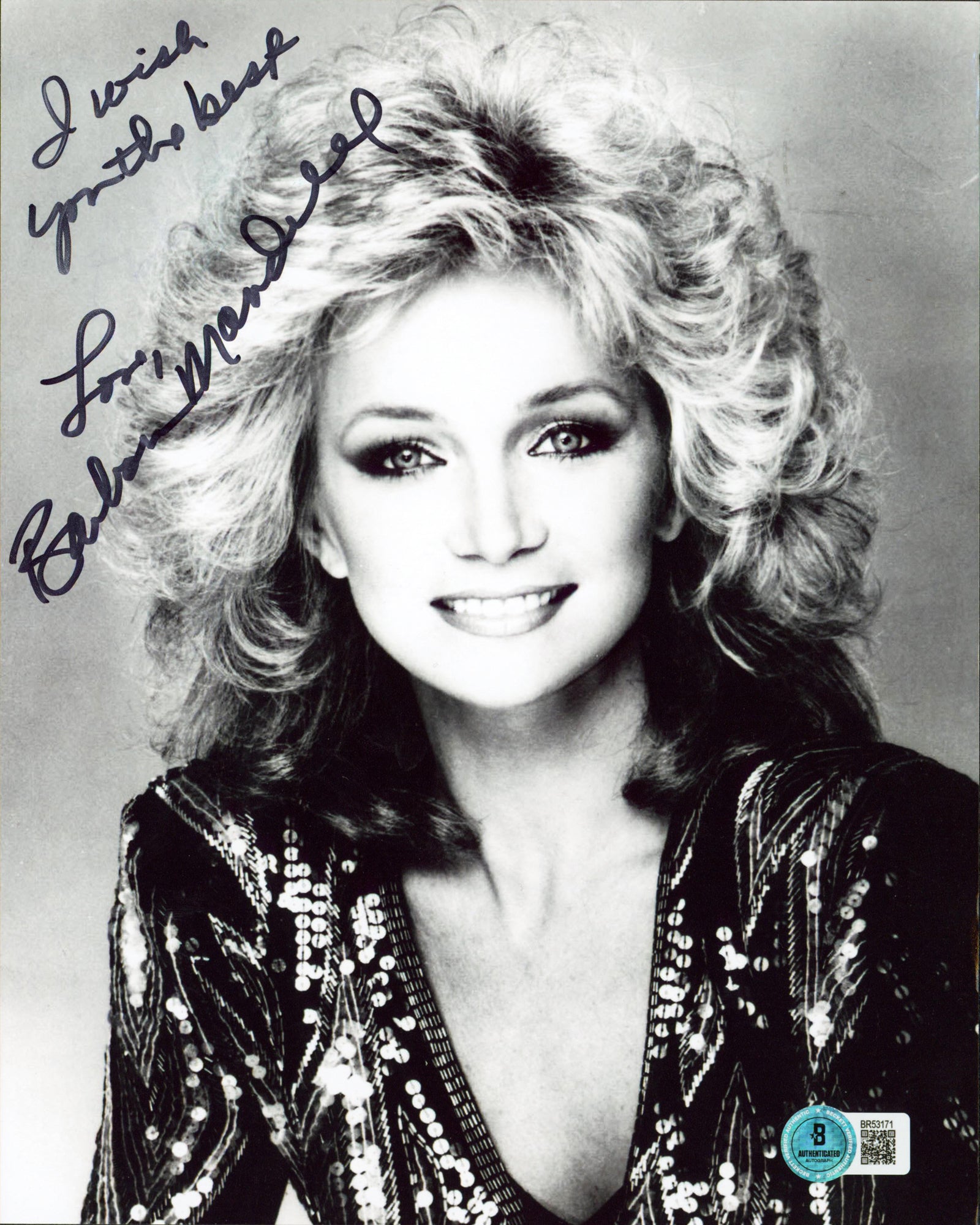 Barbara Mandrell "I Wish You The Best Love" Signed 8x10 Vertical Photo  BAS 2