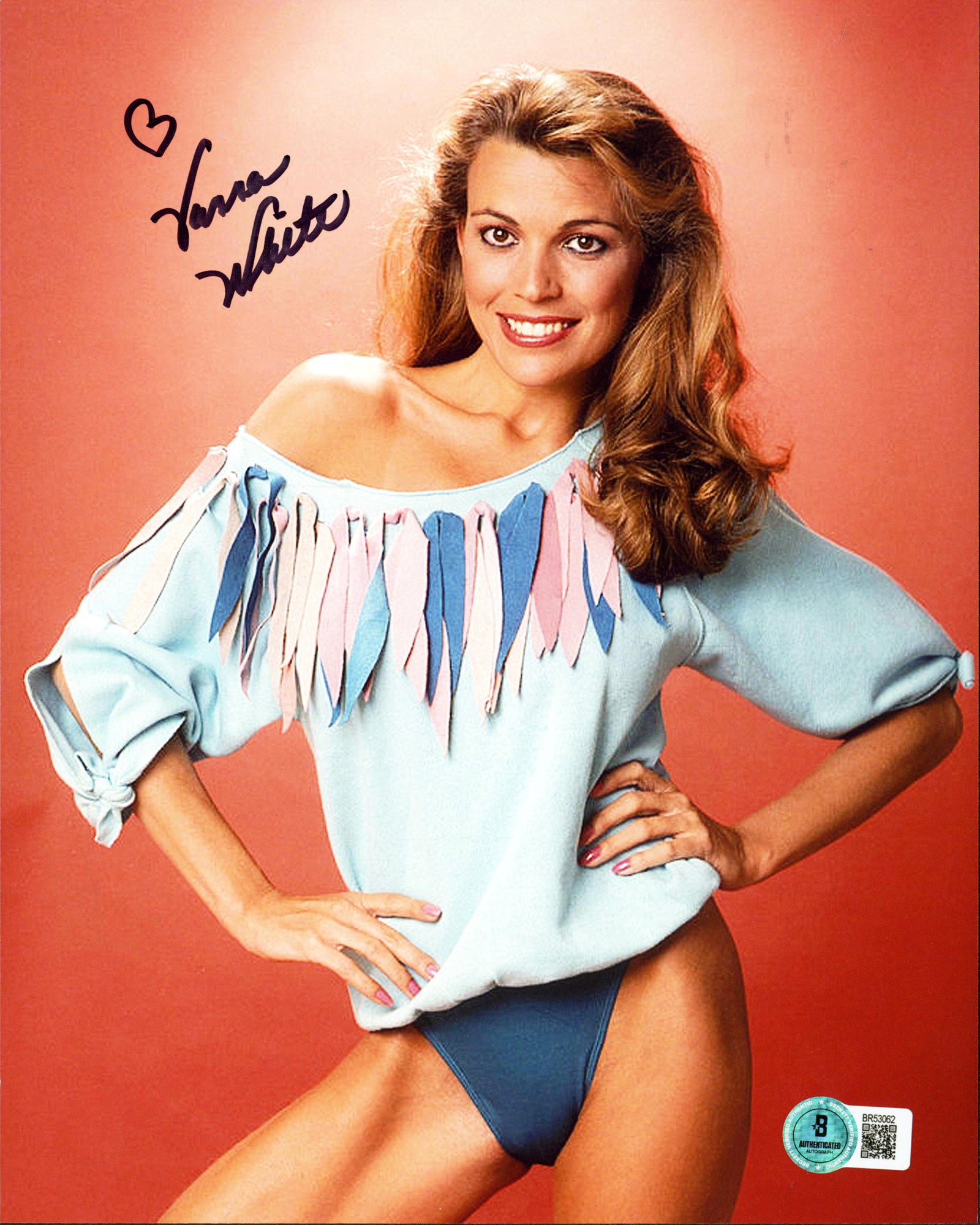 Vanna White Wheel of Fortune Authentic Signed 8x10 Vertical Photo BAS 3
