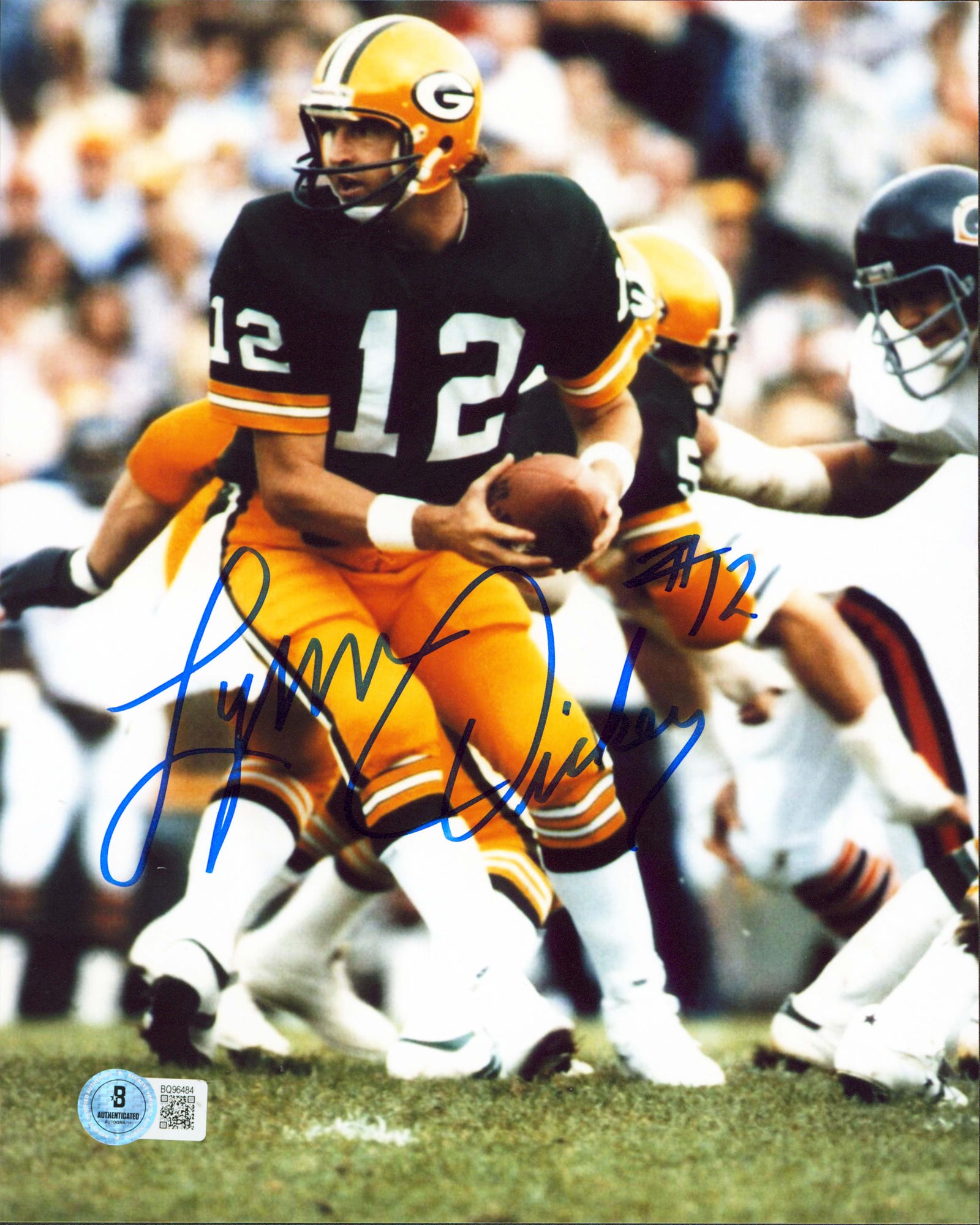 Packers Lynn Dickey Authentic Signed 8x10 Vertical Photo BAS #BQ96484