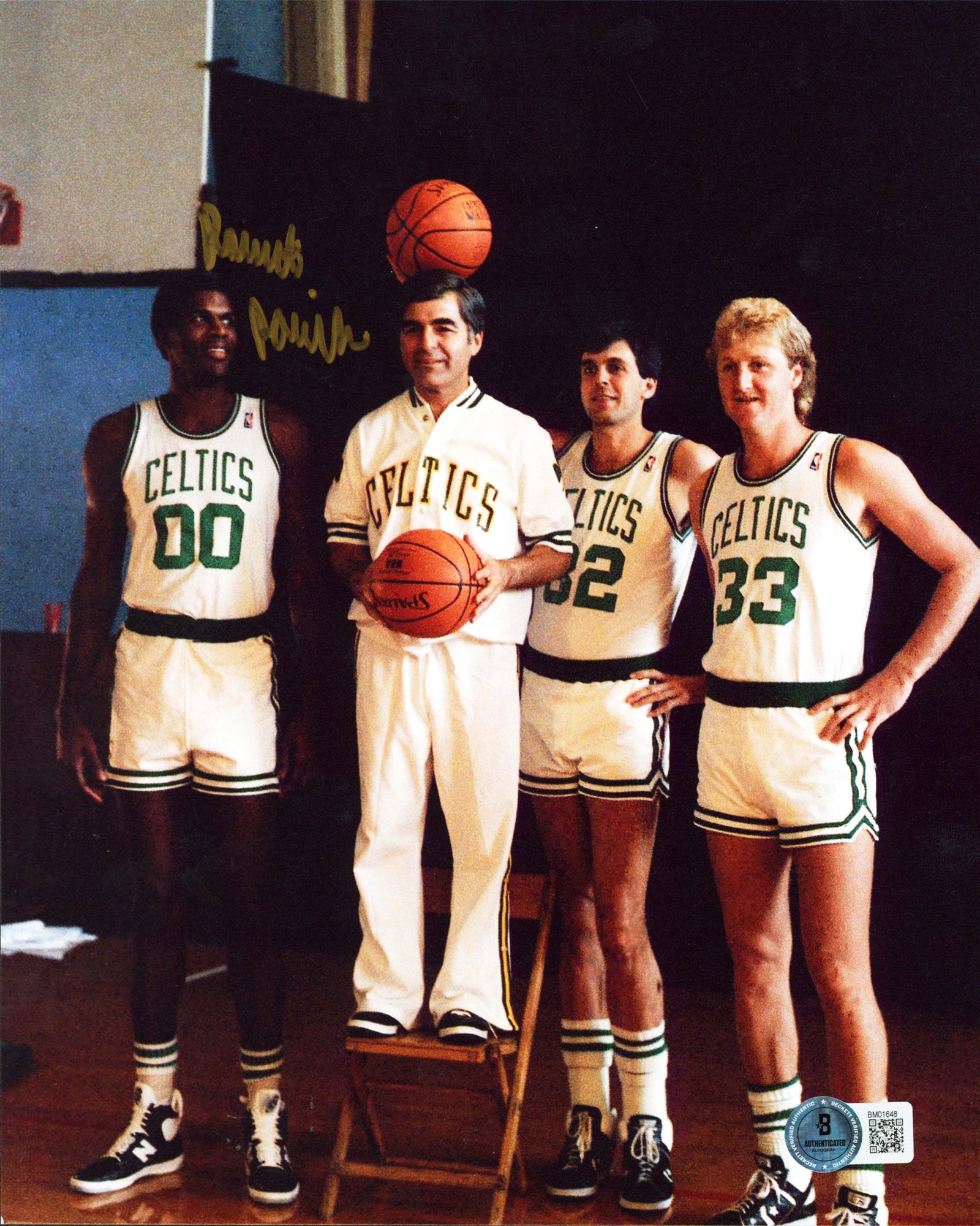 Celtics Robert Parish Authentic Signed 8x10 Vertical Photo BAS #BM01648
