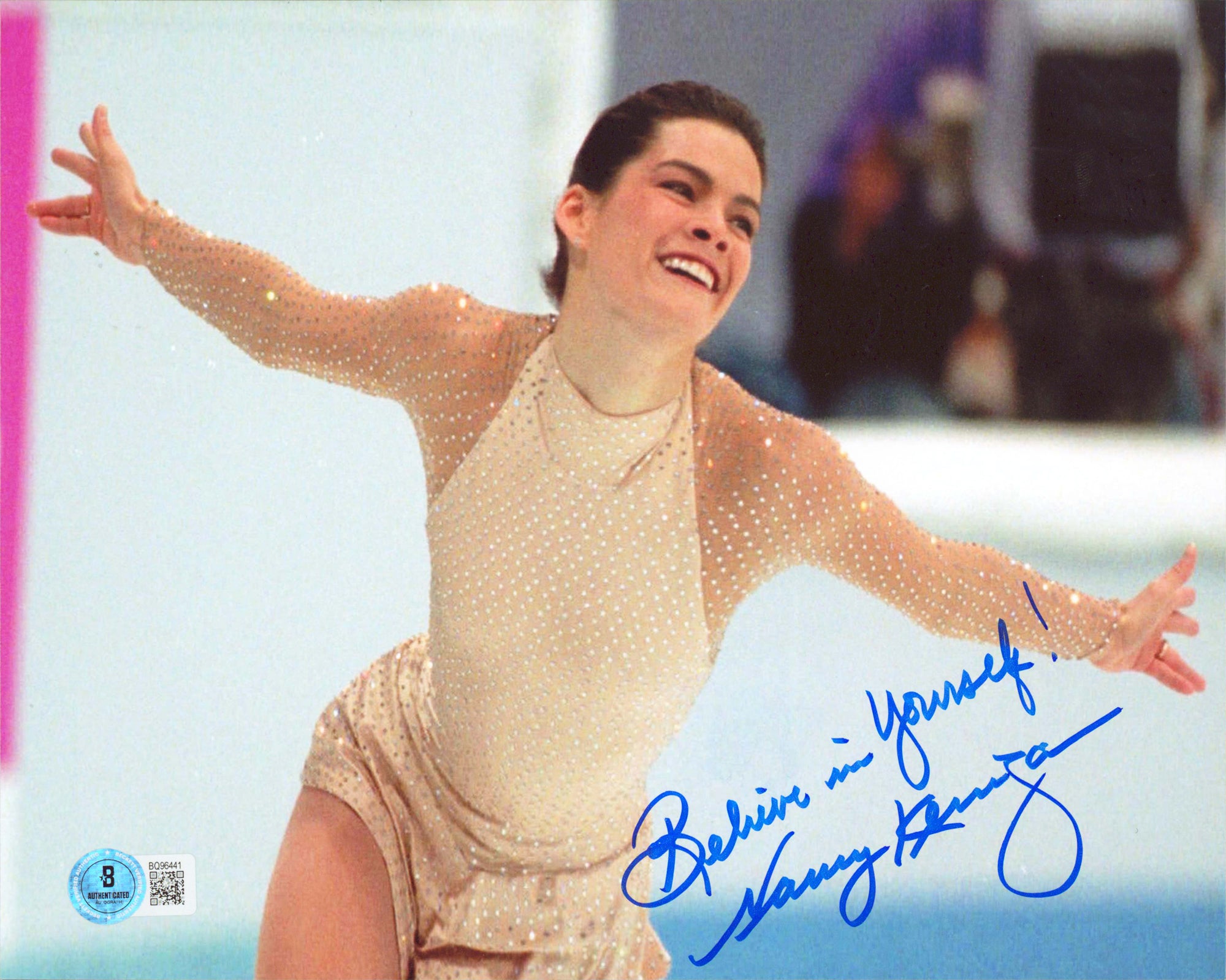 Nancy Kerrigan "Believe In Yourself!"  Authentic Signed 8x10 Photo BAS #BQ96441