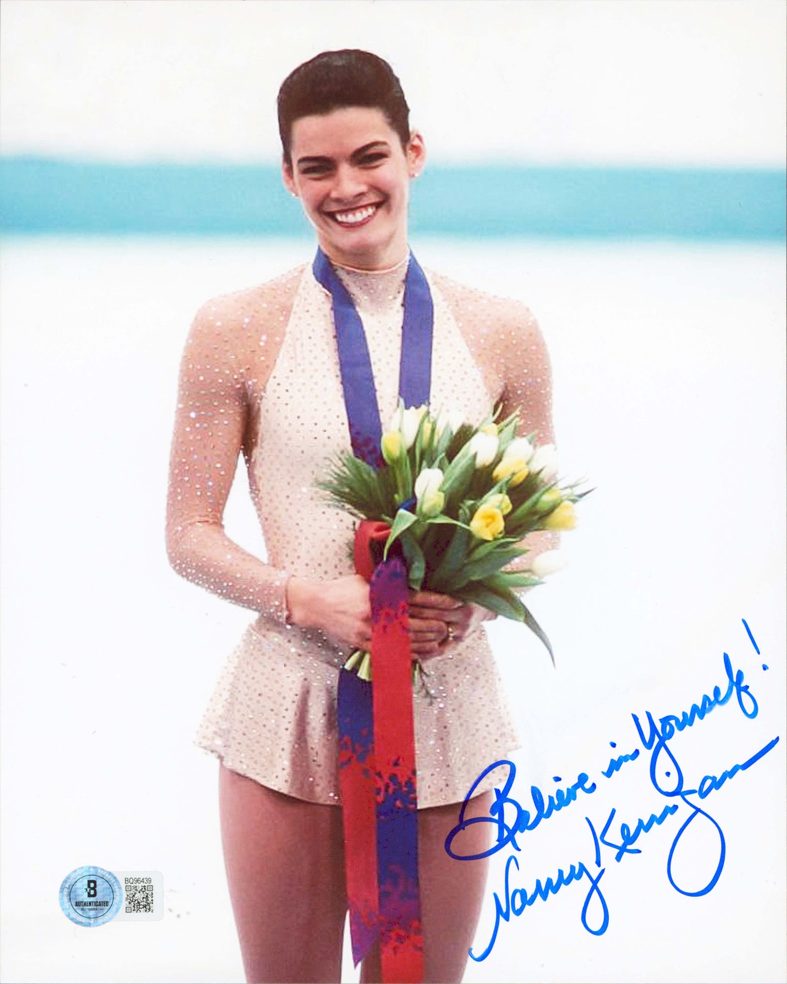 Nancy Kerrigan "Believe In Yourself!" Authentic Signed 8x10 Photo BAS #BQ96439