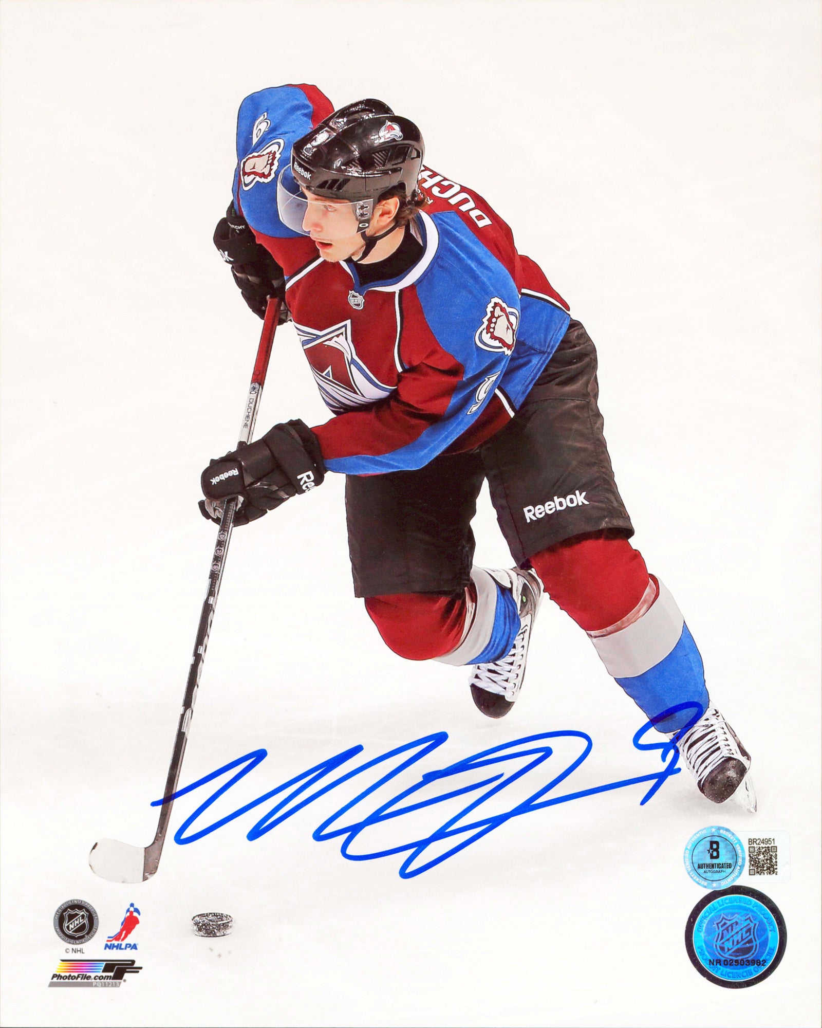 Avalanche Matt Duchene Authentic Signed 8x10 Vertical Photo BAS #BR24951